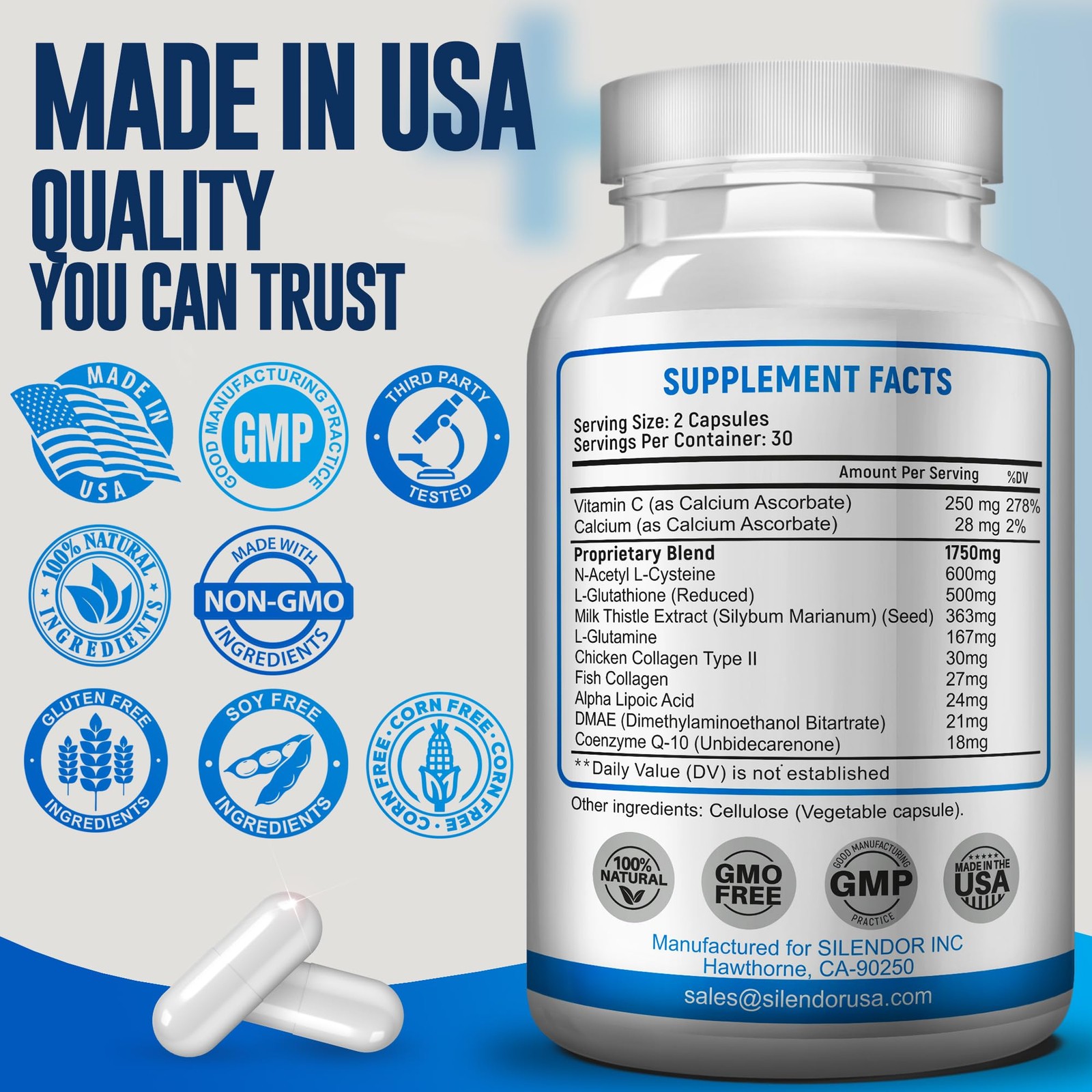 Advanced Complex-NAC Supplement (N-Acetyl 60 Count (Pack of 1), White