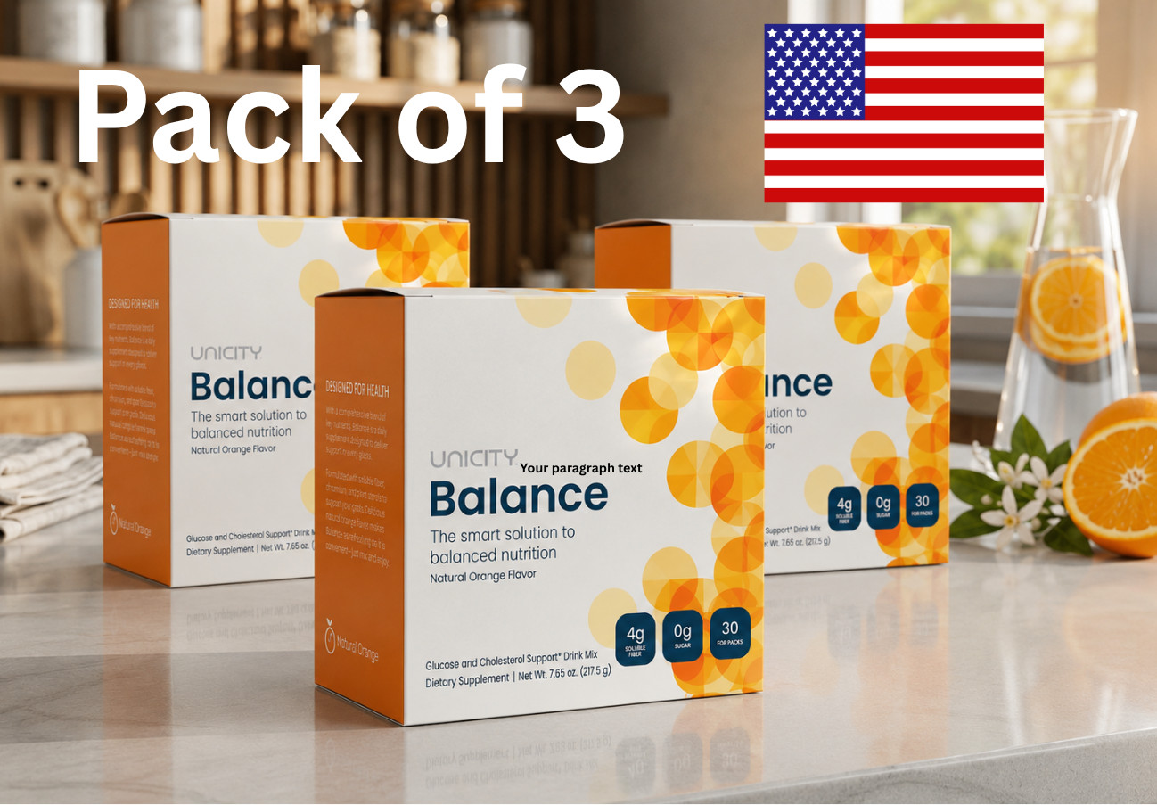 Lot of 3 Unicity BALANCE 30 Packets/Stick Packs ORANGE Exp 5/2/2027 NEW/SEALEDqB