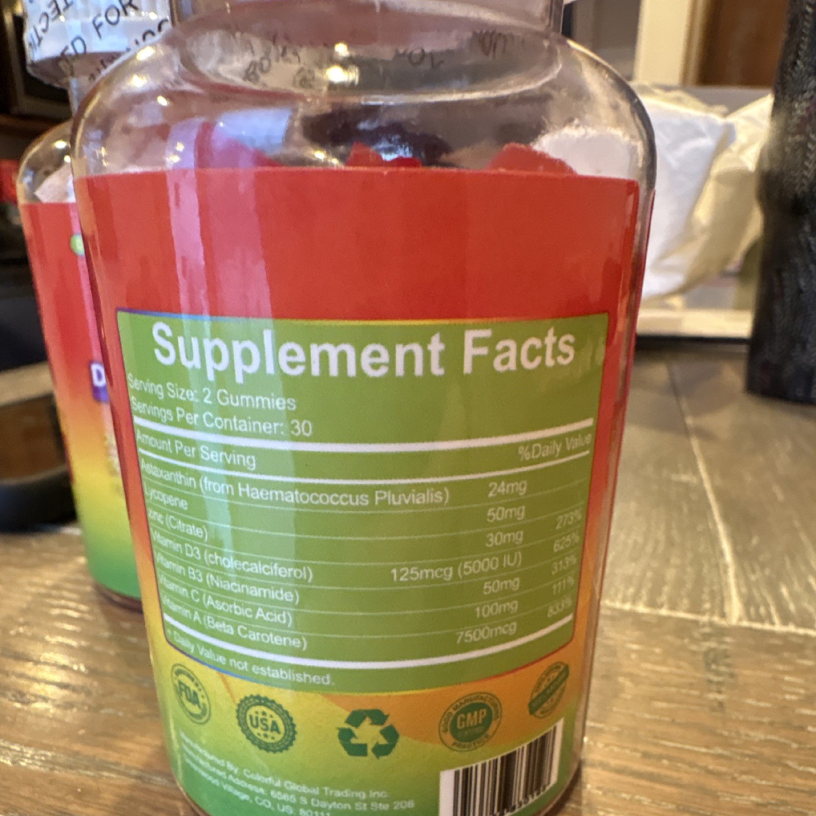 FIRUNA Tanning Support Gummies Astaxanthin Lycopene Vitamin D3