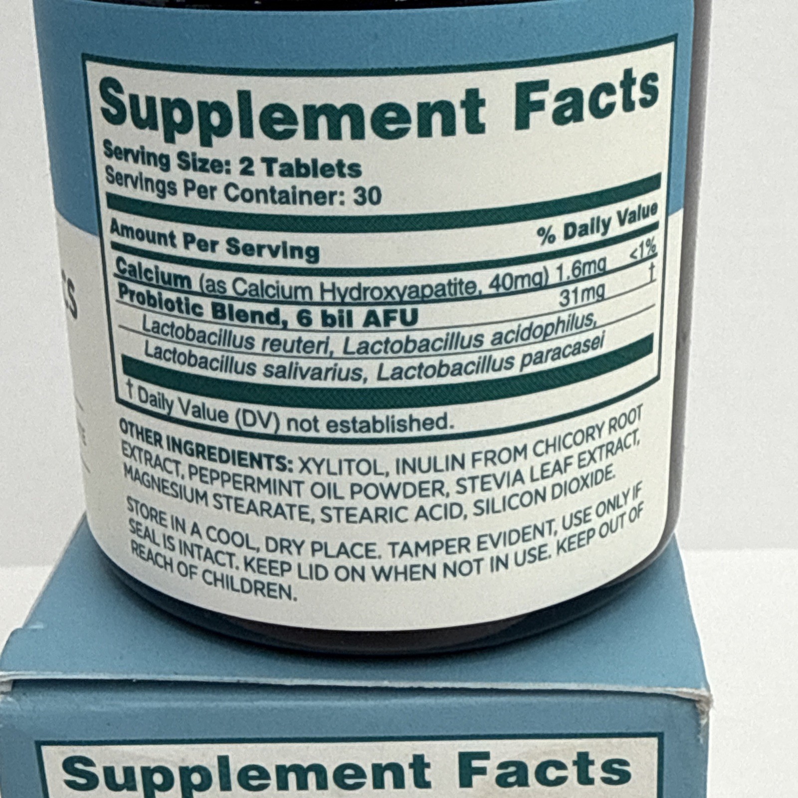 Wellnesse Oral Probiotic Mints With Hydoxyapatite Peppermint Flavored 60 Tablets