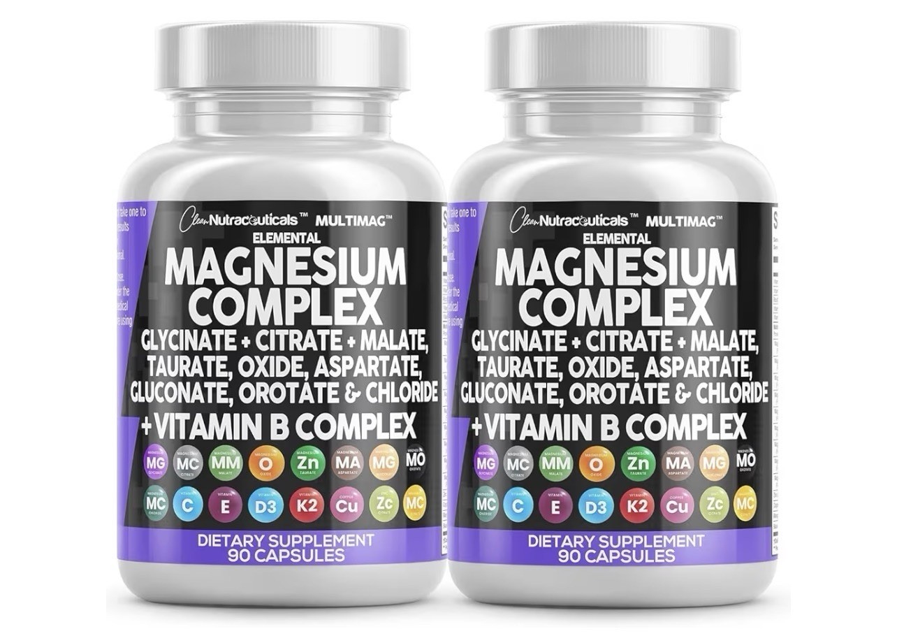 Clean Nutraceuticals Magnesium Complex B Complex Dietary Supplement 90 Capsules