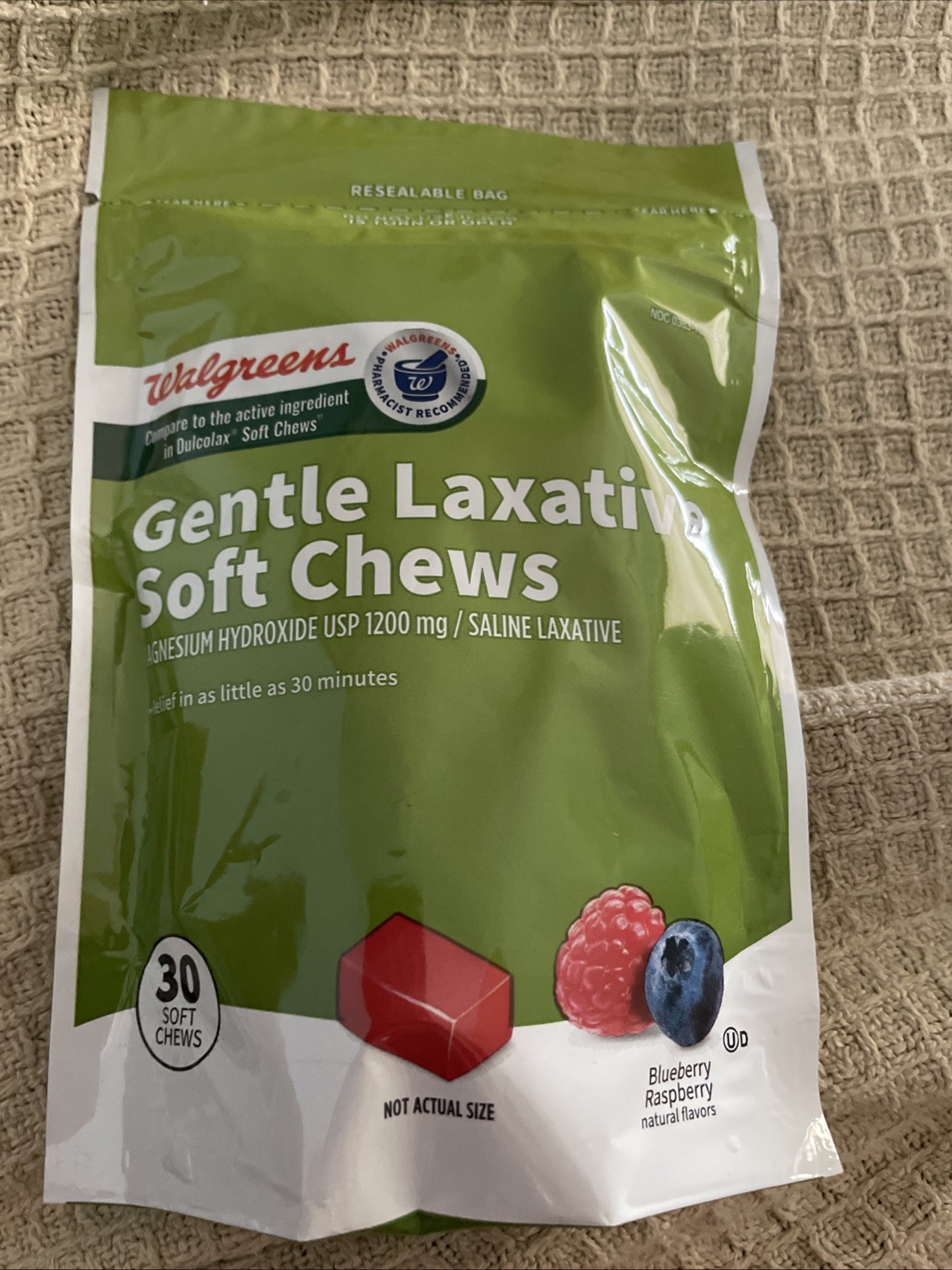 Soft Chews Saline Laxative Mixed Berry Gentle Relief 30 Count 9/27