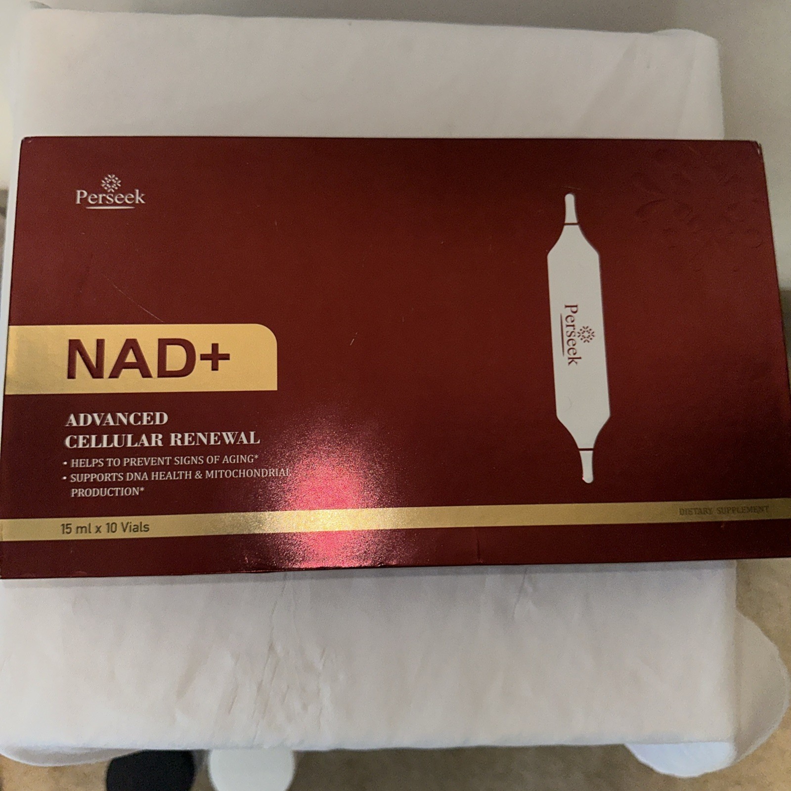 Perseek NAD+ Advanced Cellular Renewal 15ml x 10 Vials Anti-Aging Supplement