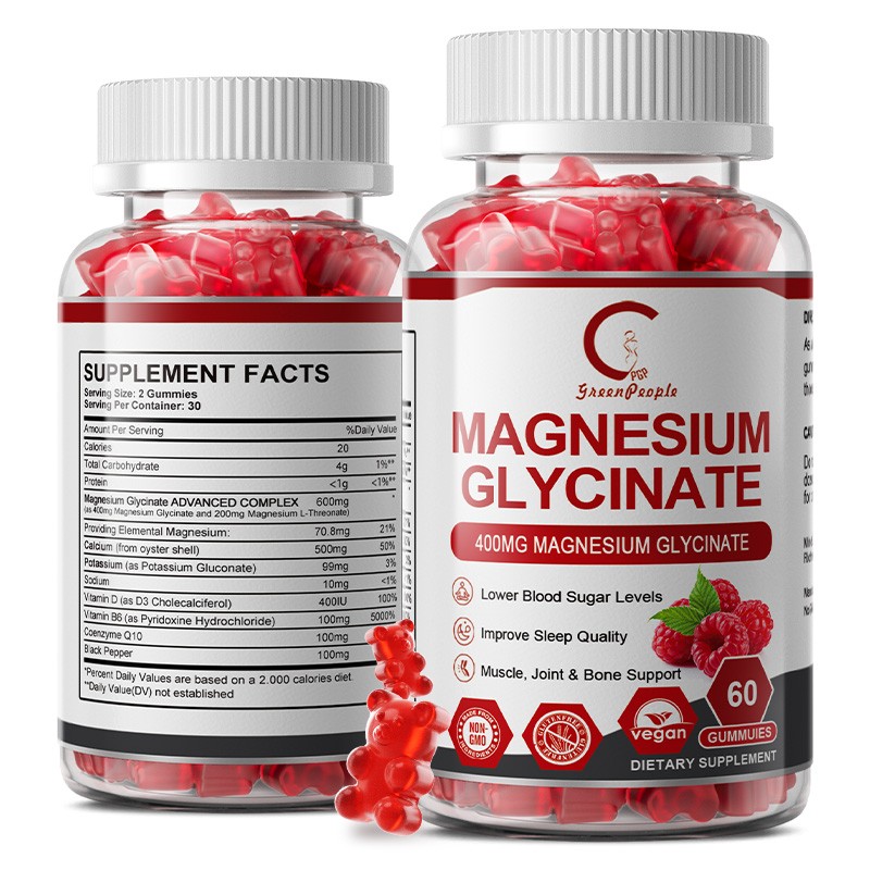 High Absorption Magnesium Glycinate Gummies – Sleep & Relaxation Support, 60ct