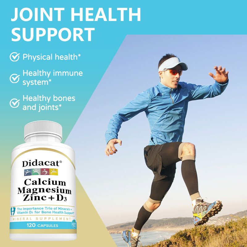 Magnesium Zinc Calcium Vitamin D3 Capsules For Bone Muscle Immune Health