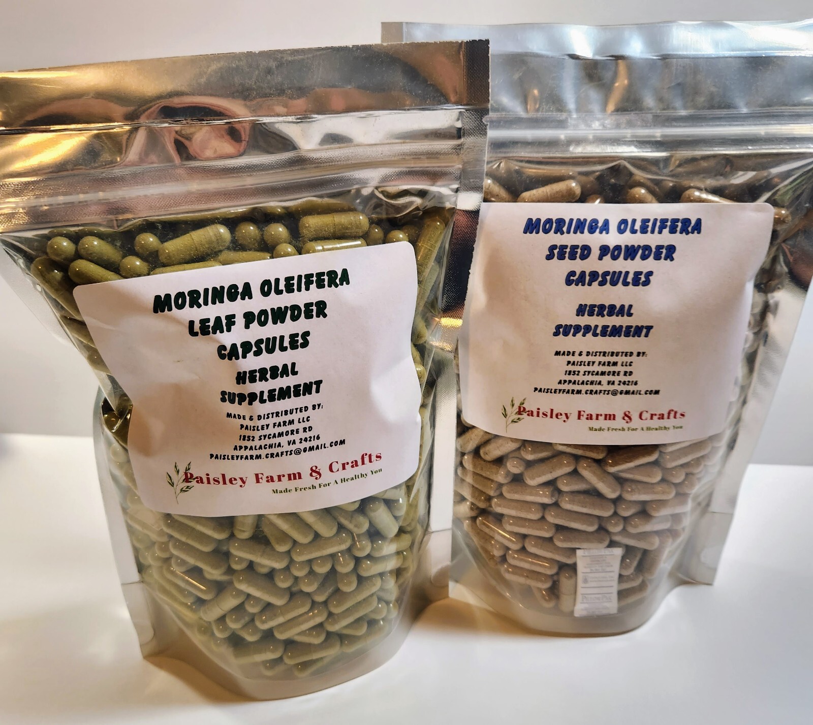 Moringa Leaf Powder Capsules & Moringa Seed Powder Capsules – Value Packs!