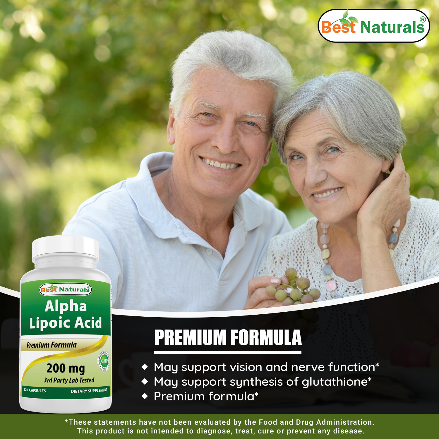 Best Naturals alpha lipoic acid 200mg 120 Capsules antioxidants