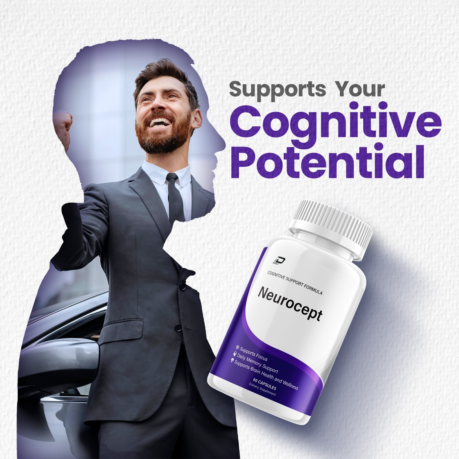(2 Pack) Neurocept Supplement Capsules – Neurocept Natural Blend Memory Focus