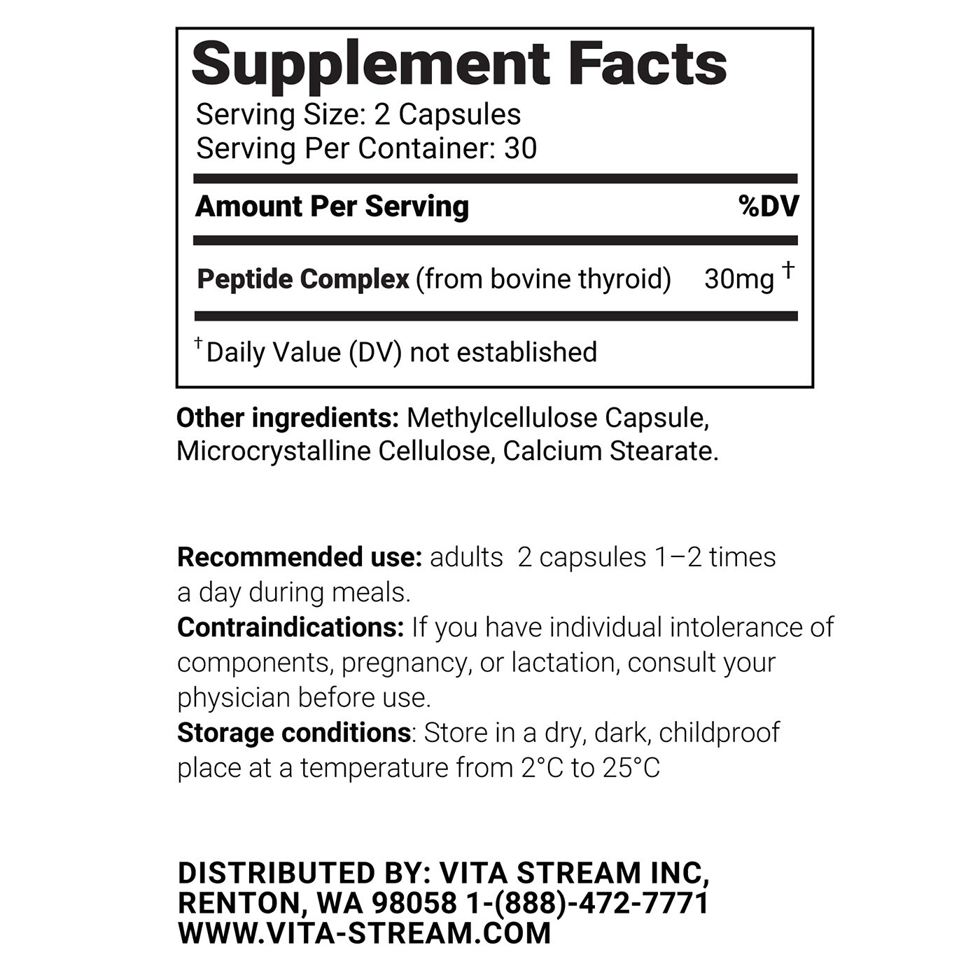 Thyrix – Thyroid Peptide Bioregulator 30 & 60 Capsules – Free Shipping