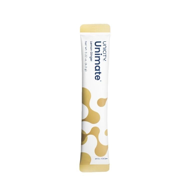 Unicity Unimate Lemon Ginger Flavor Packs – 30 Count