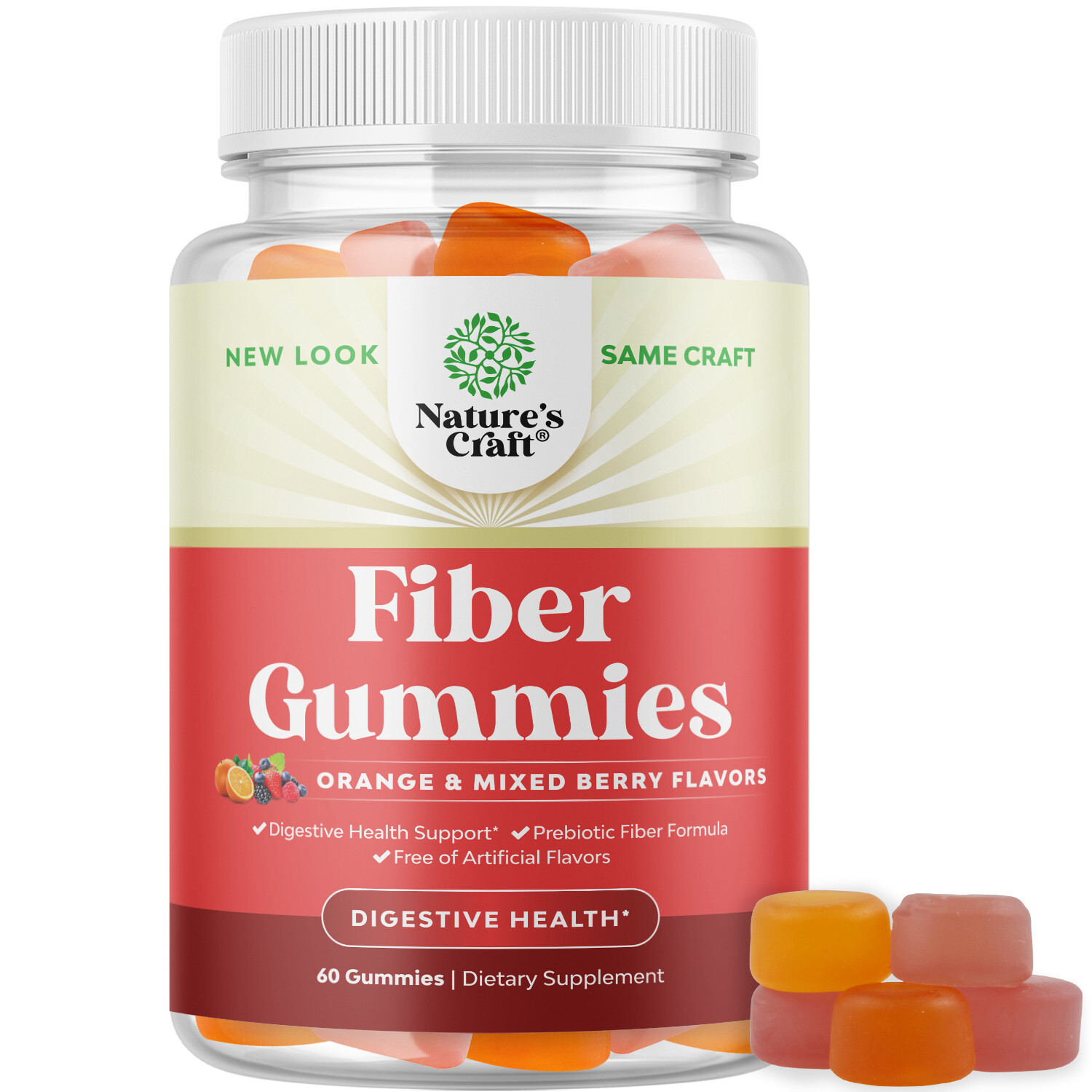 Tasty Prebiotic Fiber Gummies for Adults – High Fiber Supplement Gummies Vitamin