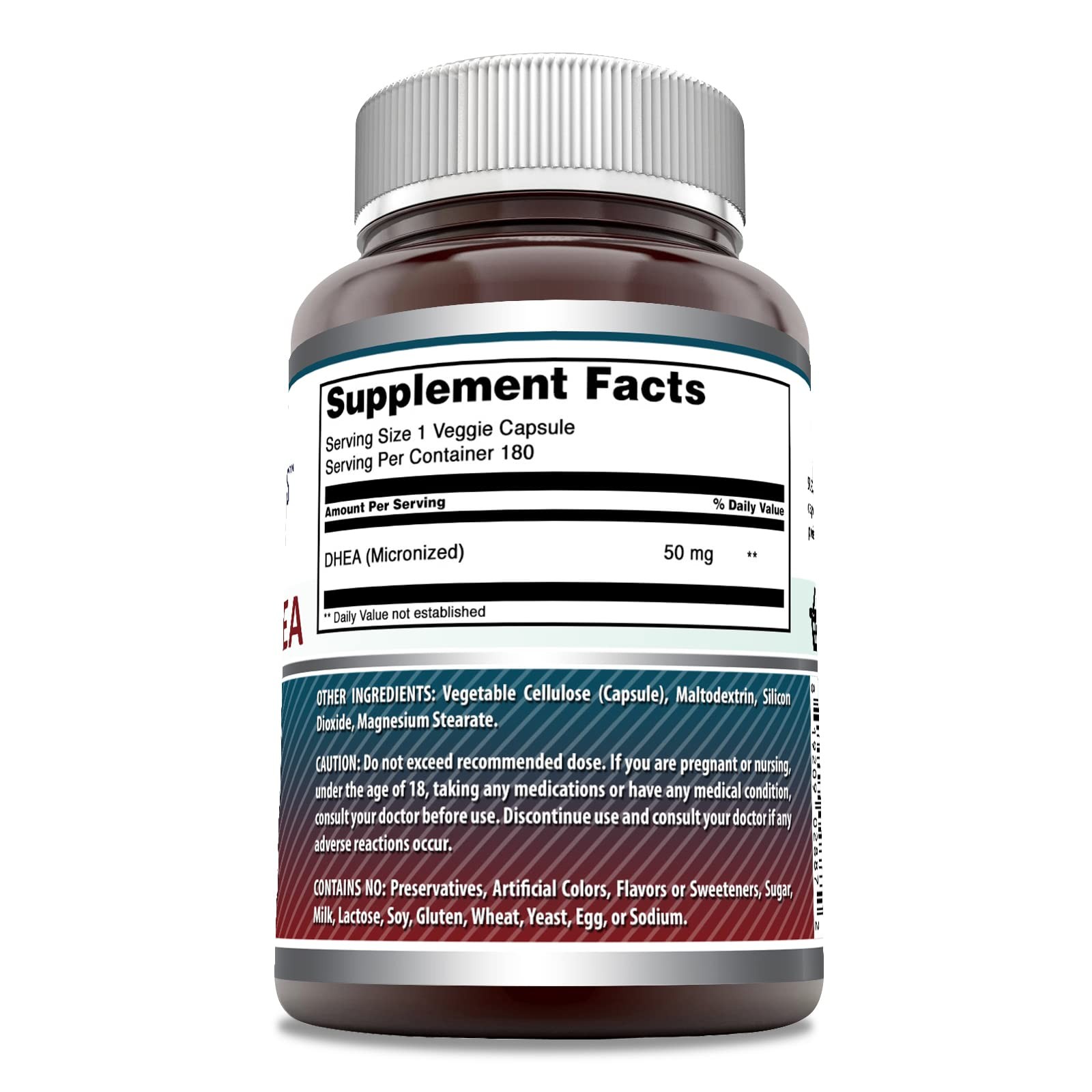Amazing Formulas Micronized DHEA Supplement | 50 Mg per 180 Count (Pack of 1)