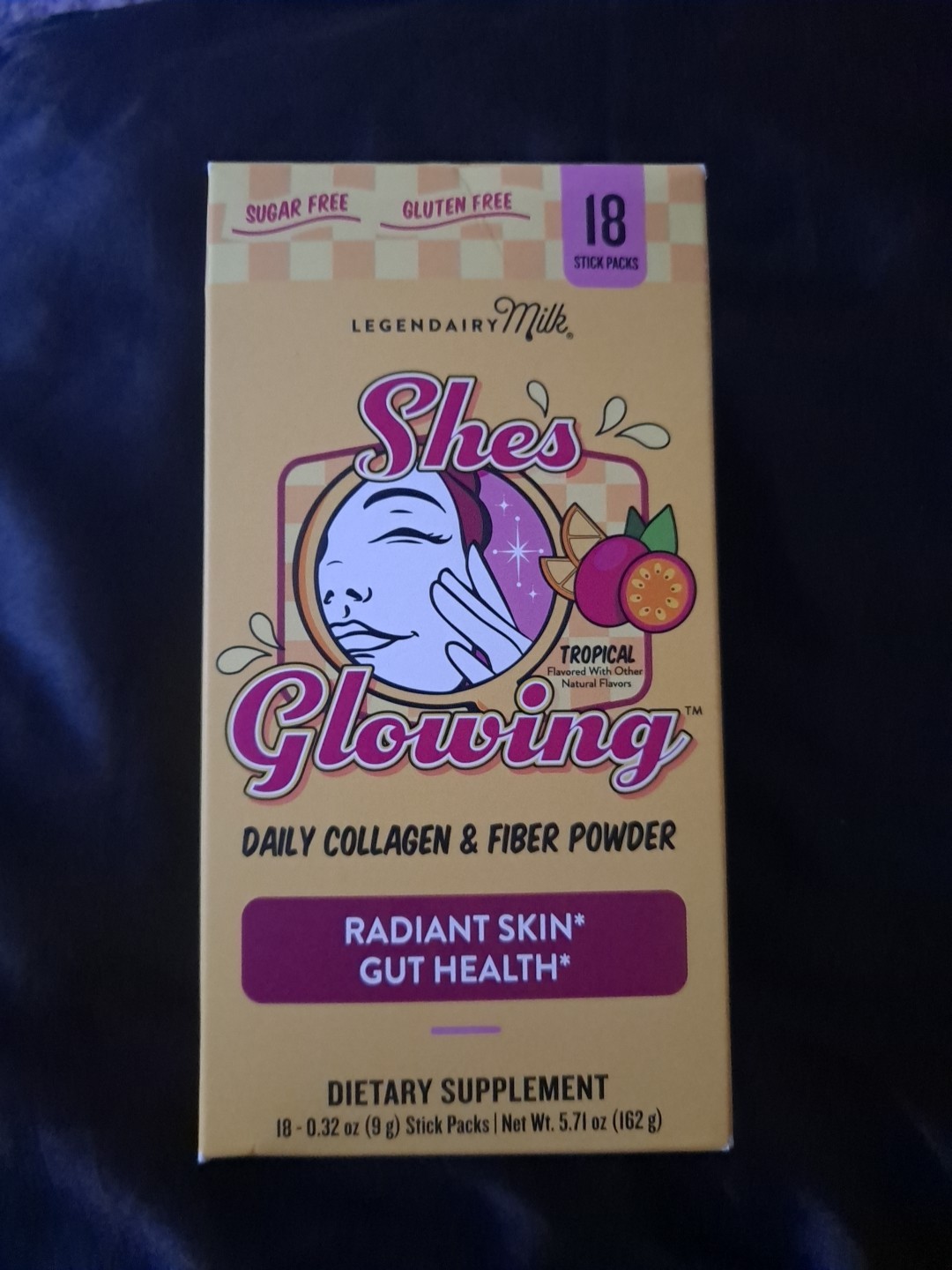 Legendairy Milk She’s Glowing Collagen Fiber Powder Tropical 18 Count Skin 9/27