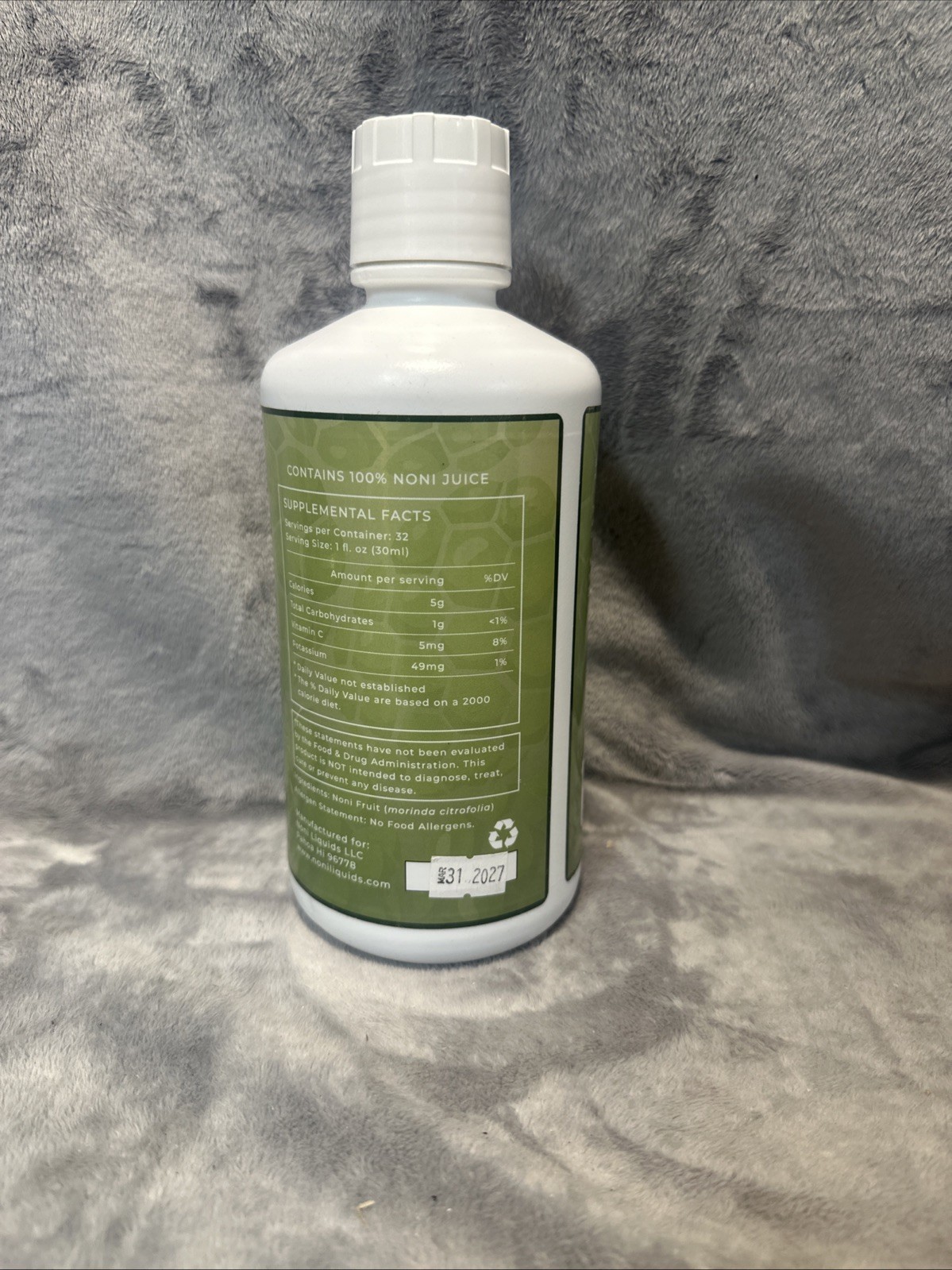 NONI LIQUIDS PREMIUM 100% Natural NONI JUICE – 1 Bottle 32oz (SEALED!)