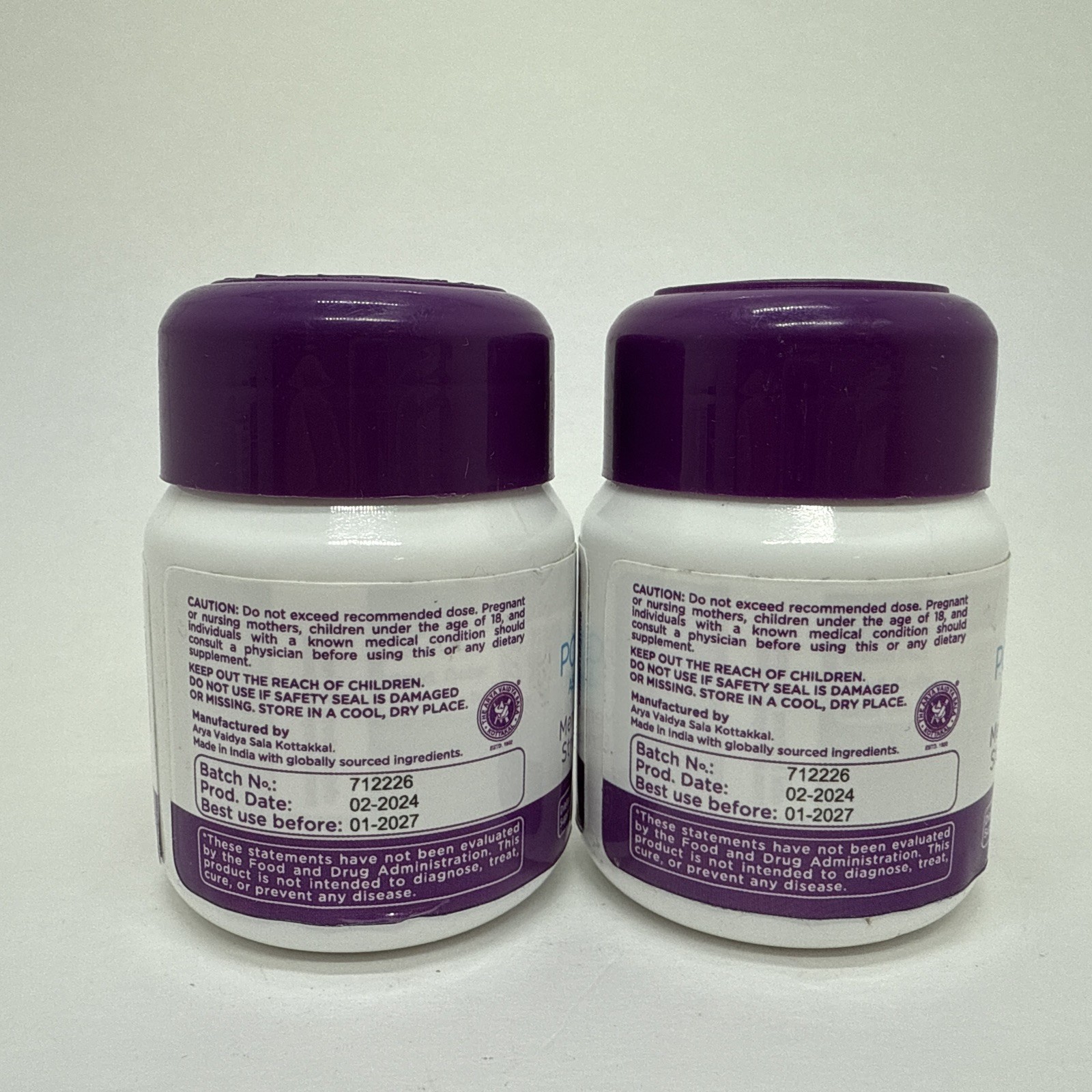 2 pk Intus Power Up Ashwagandha Memory Mood & Stress 60 Tablets EACH BB 1/27