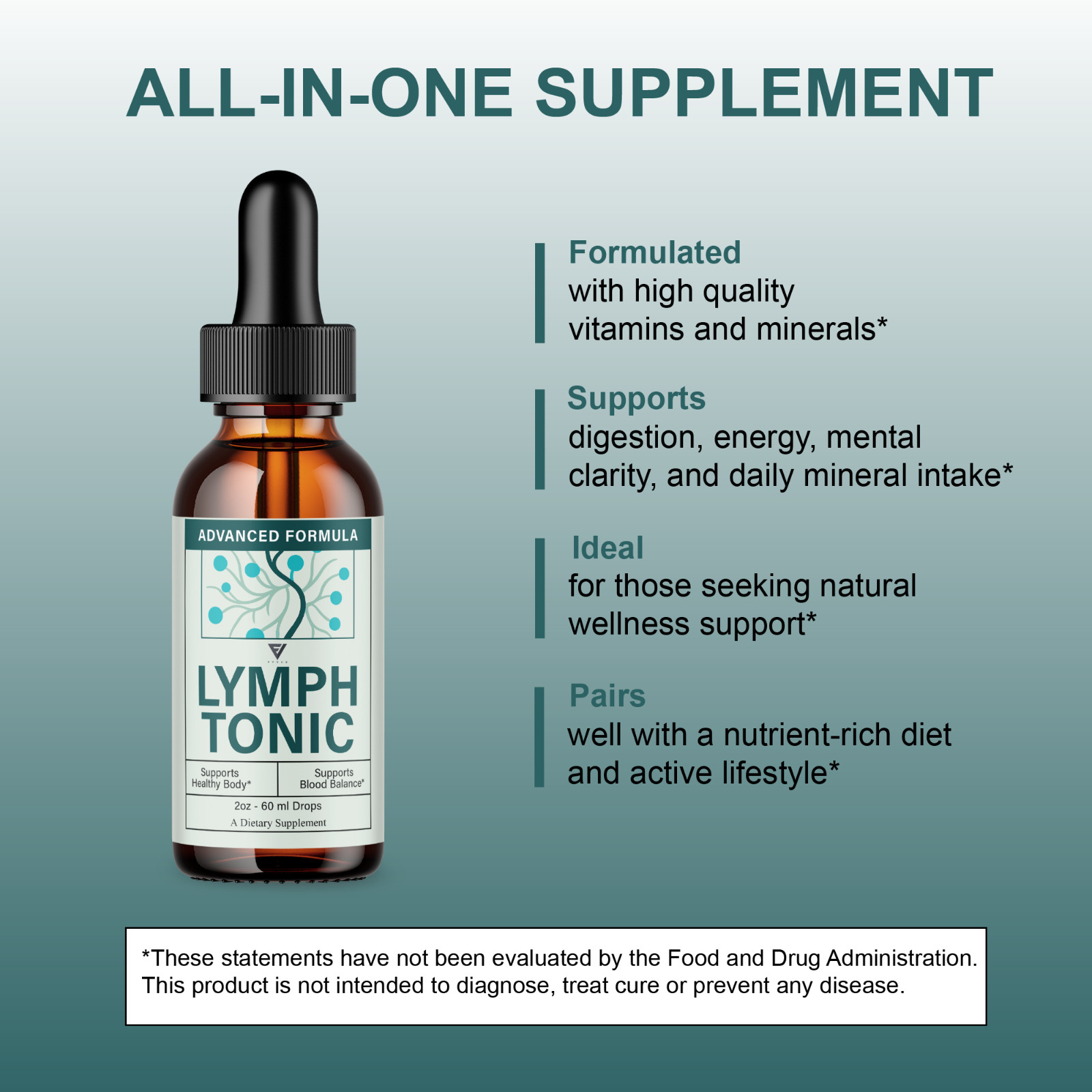 (3 Pack) Lymph Tonic Blood Support Drops, Lymphtonic Supplement (6 oz)
