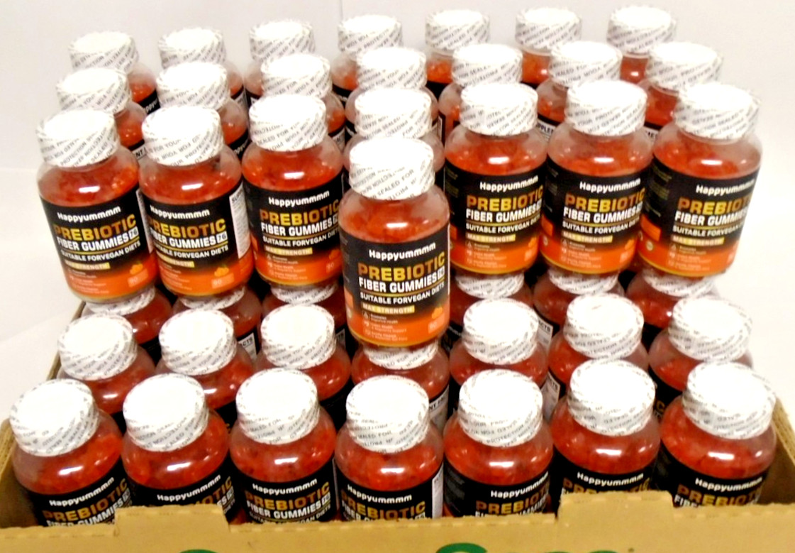 58 Bottles Prebiotic Fiber Gummies, 7g per Serving of 3 (30/Bottle) Orange 3/27