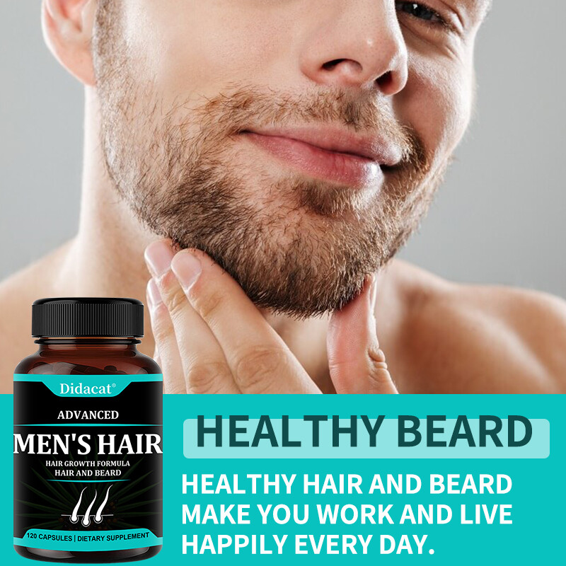 Advanced Hair Growth Formula – DHT Blocker Hair Beard Growth Vitamins for Men