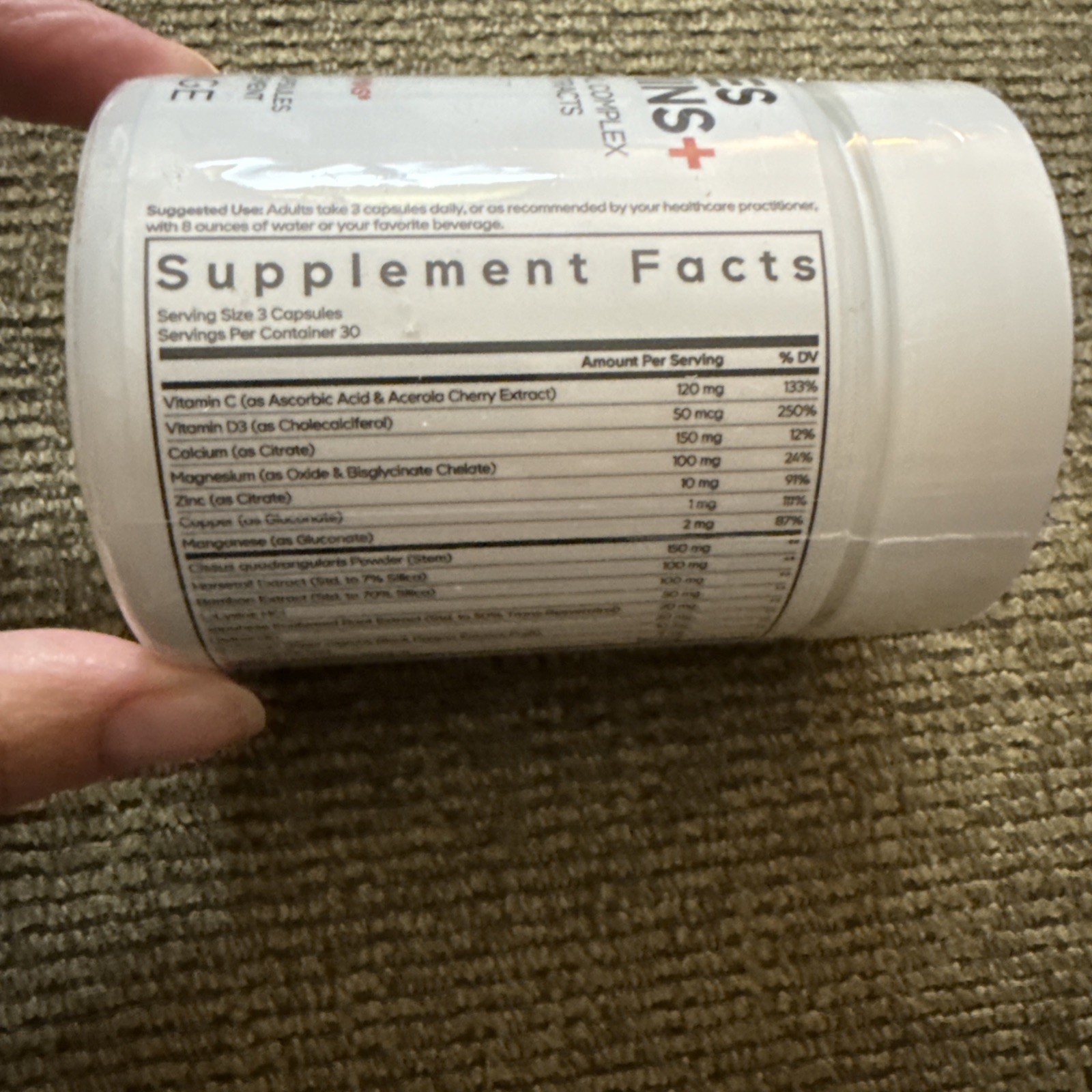 Codeage Bones Vitamins+, Vitamin C, D3 & K2, Calcium, Magnesium, L-Lysine, 90 ct