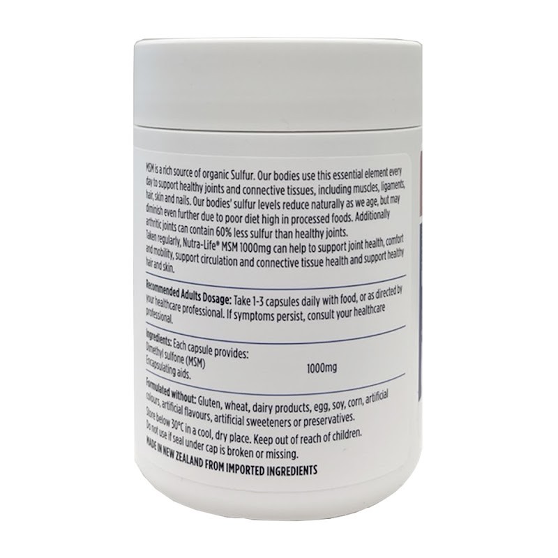 MSM 1,000mg 120 Capsules – Daily Wellness Support – 5 Pack