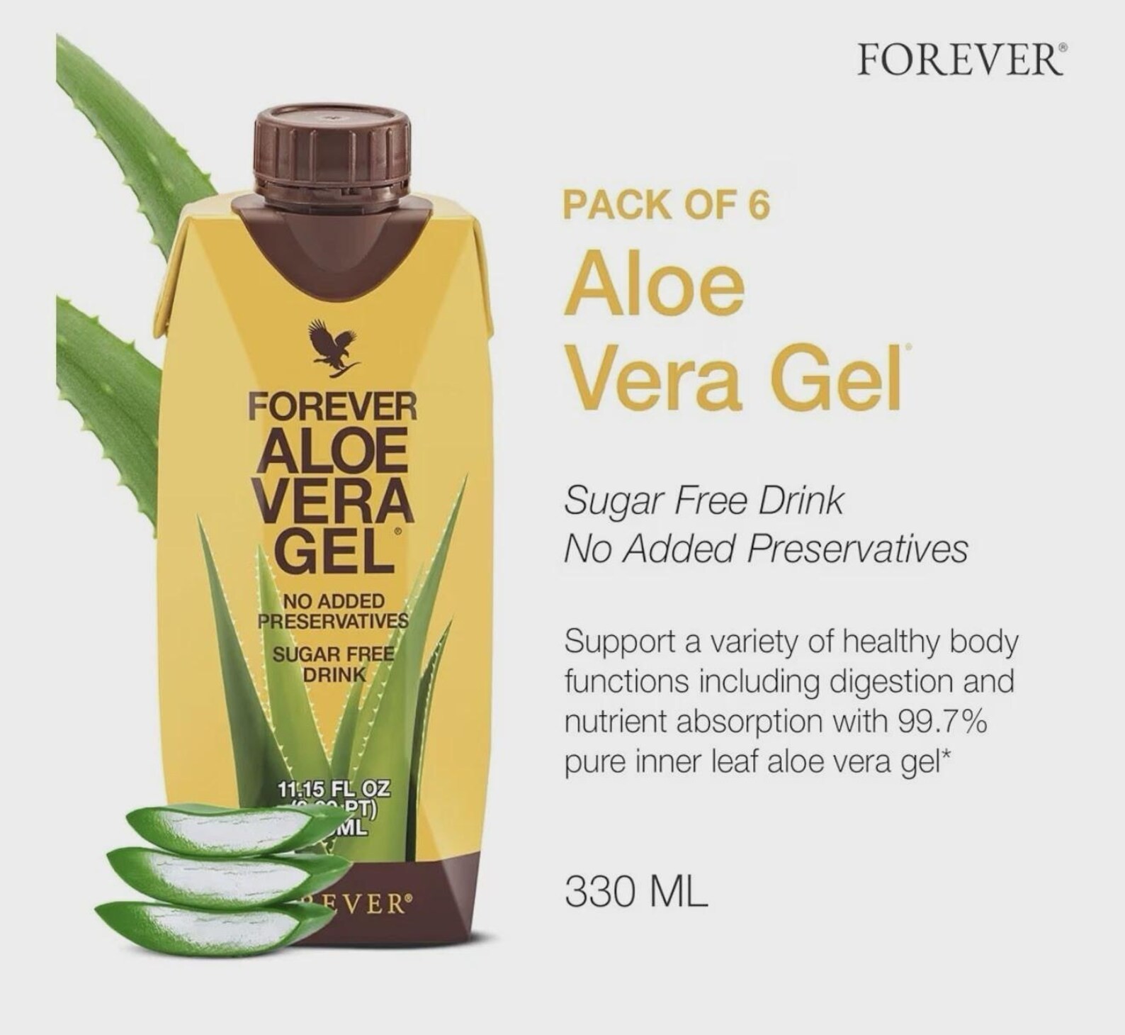 Forever Aloe Vera Gel Berry Nectar Peaches 330ml 12 Pack Variety Bundle Drink
