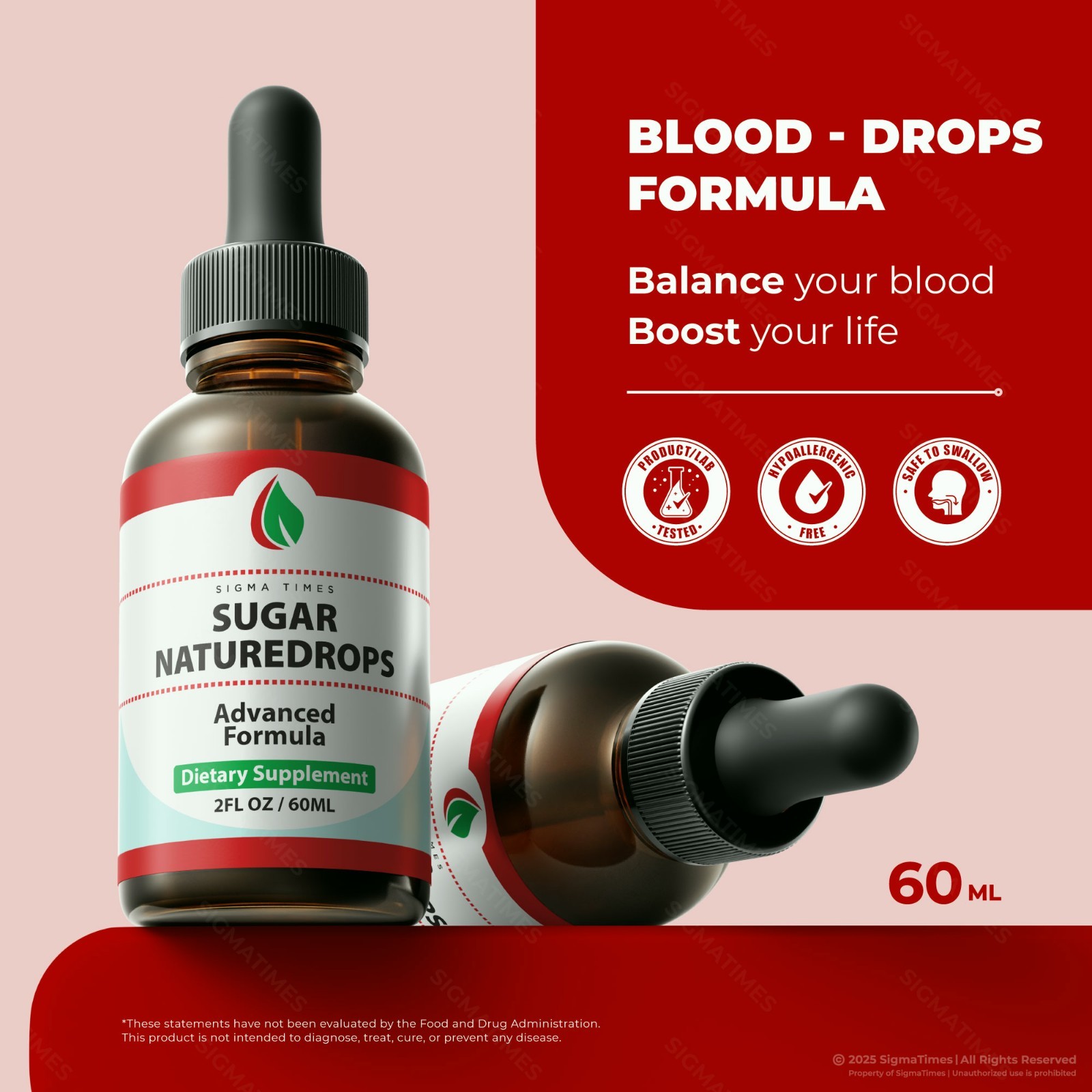 Sugar Nature Drops – Natural Blood Health Support Liquid Supplement – 5 Pack