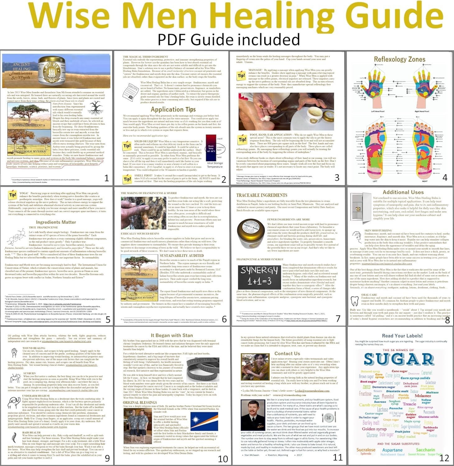 Wise Men Healing Balm with Myrrh and Frankincense Essential Oils for Neuropathy