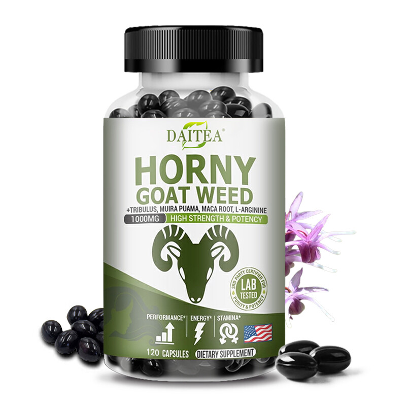 Horney Goat Weed 800mg Cpas for Men & Women-with Maca, Ginseng, L-Arginin