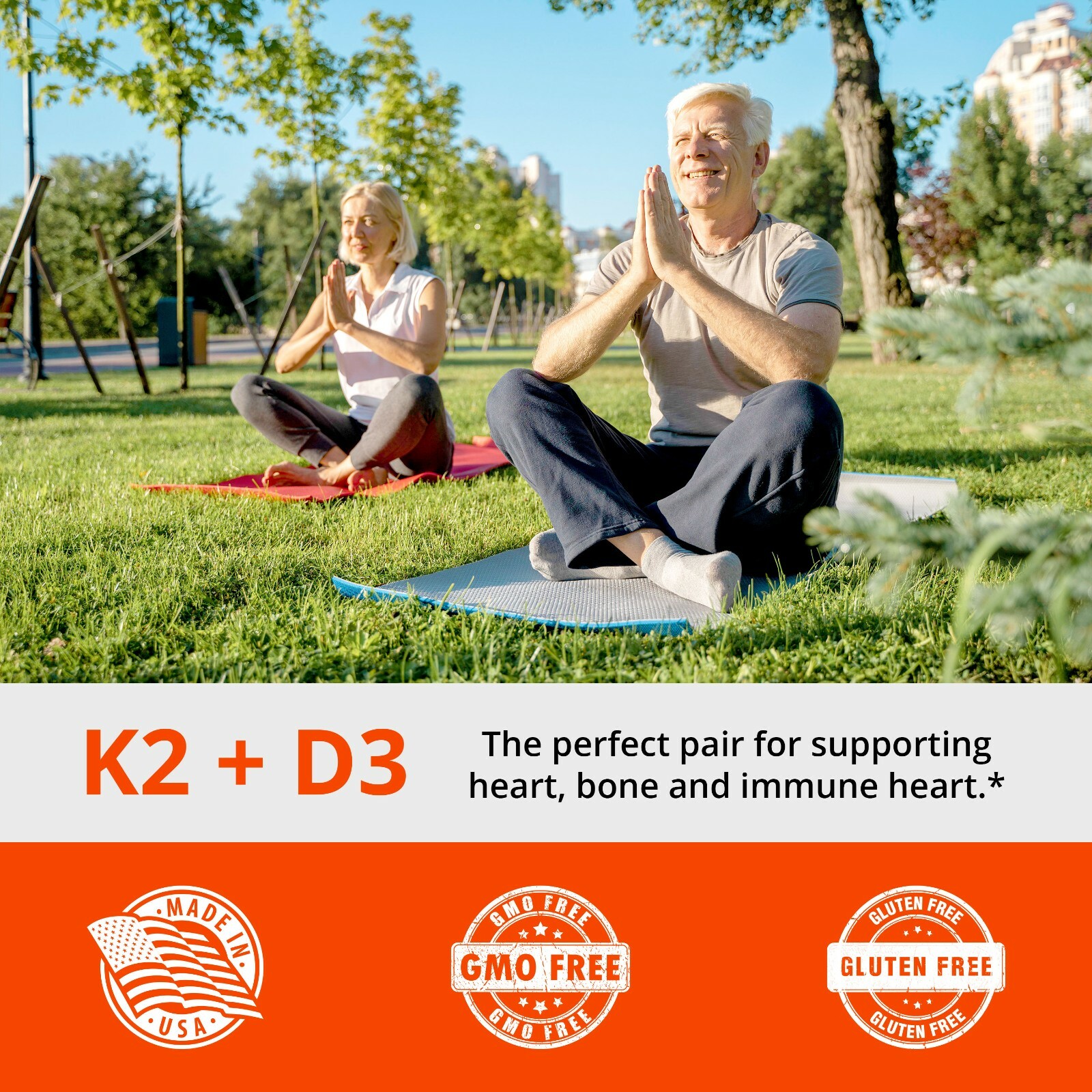 Me First Living K2+D3 Vitamin with Bioperine – 2 in 1 Support – 60 Capsules