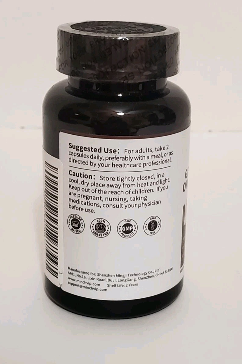 M Inch Beef Organs Supplement Men’s Energy Endurance Immune Support 120 Count