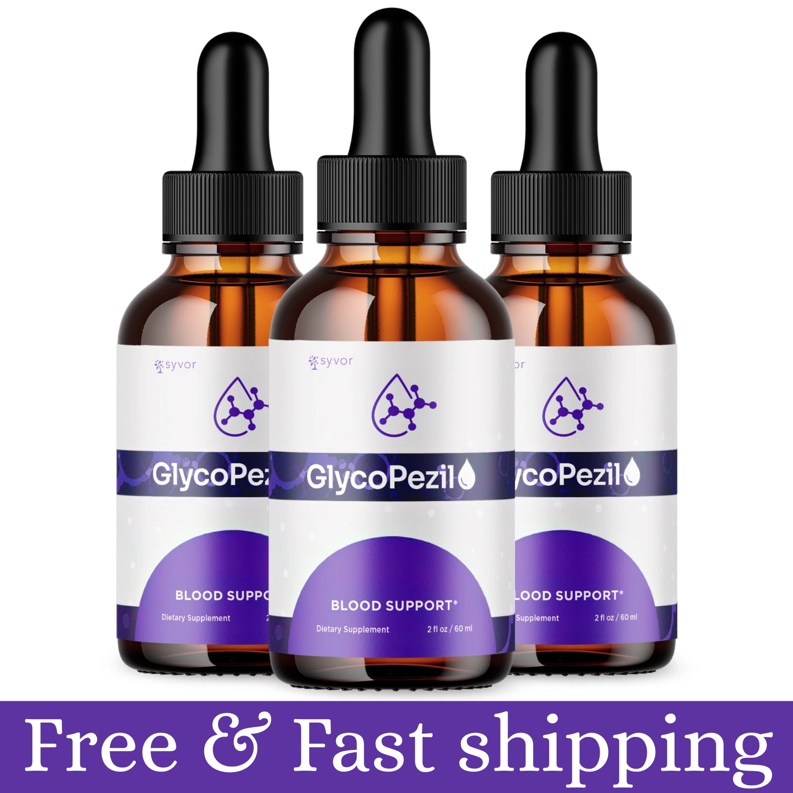 (3 Pack) Glycopezil Blood Support Drops Glyco Pezil Vitamin Supplement 90 Serves