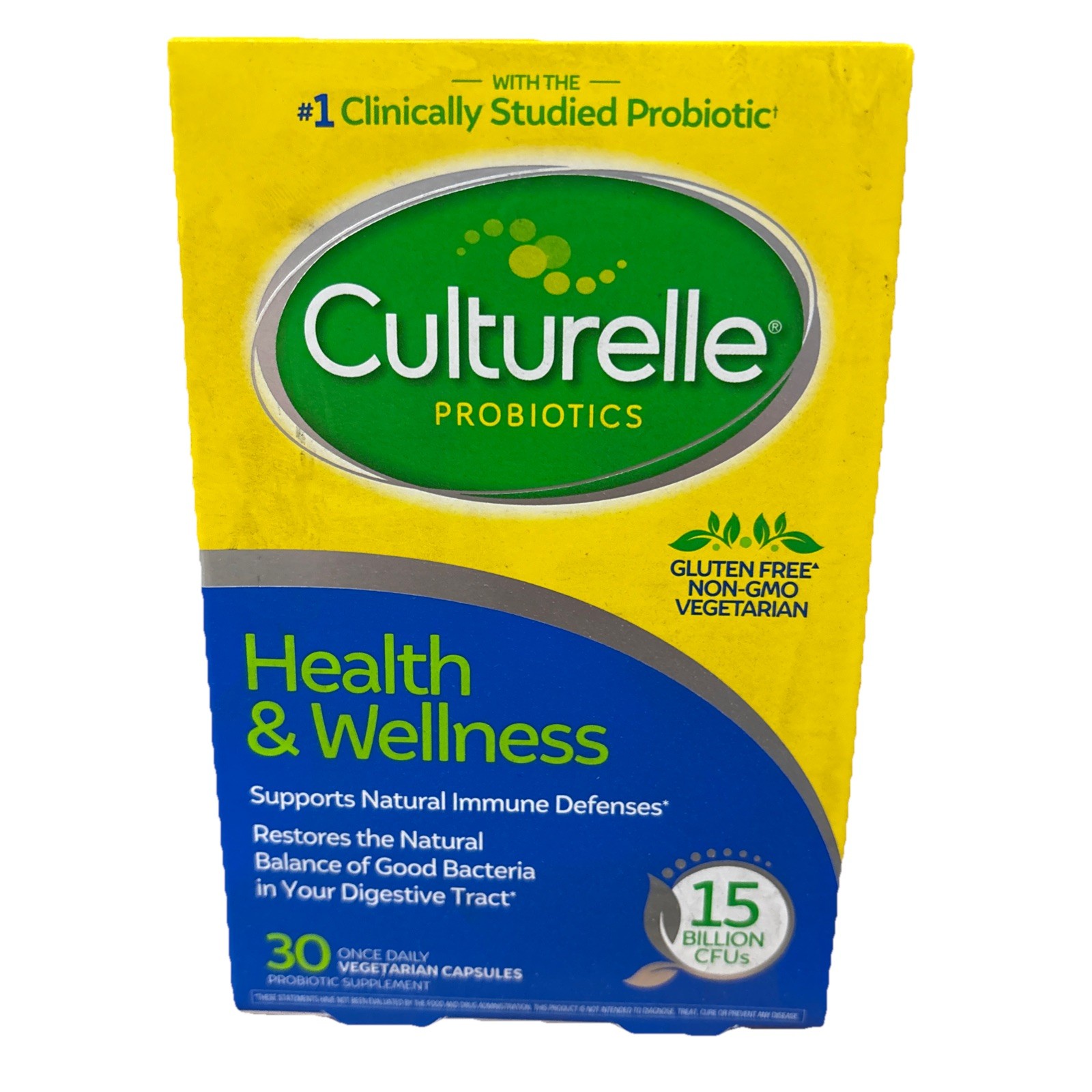 Culturelle Probiotics Health & Wellness Gluten Free 30 Capsules EXP 06/2026