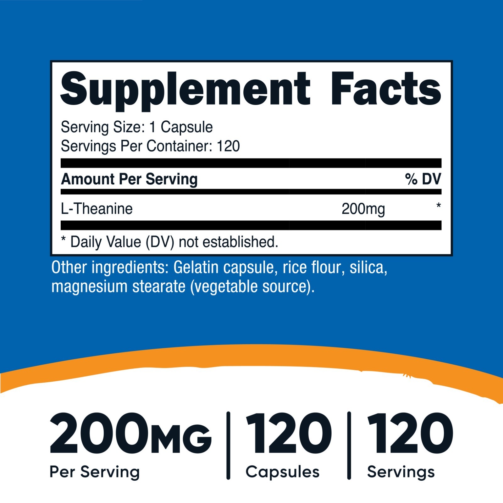Nutricost L-Theanine 200mg, 120 Capsules, Double Strength – Non-GMO, Gluten Free