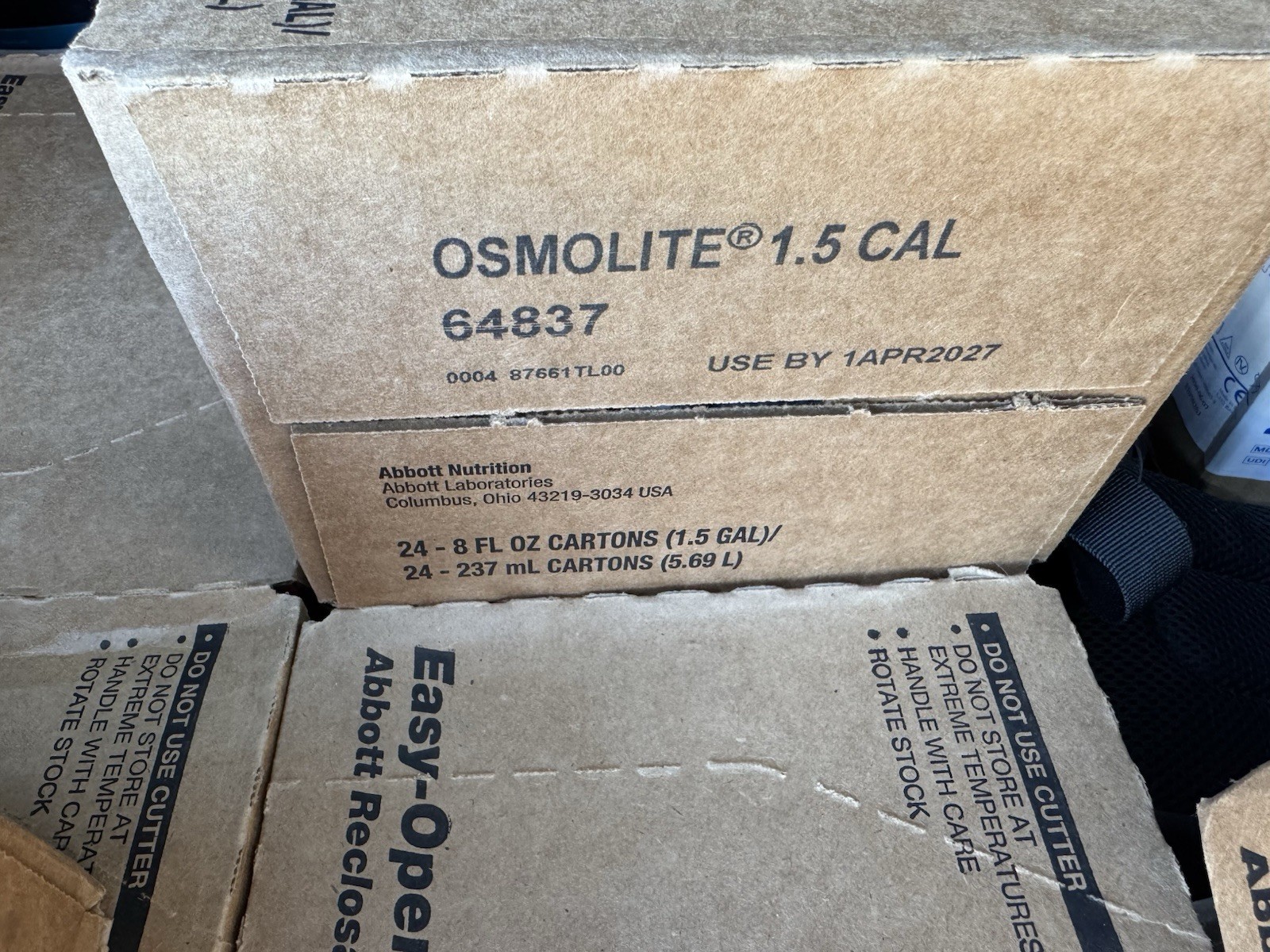 Abbott Osmolite 1.5 Cal 24x8oz Sealed Case Exp 2027+