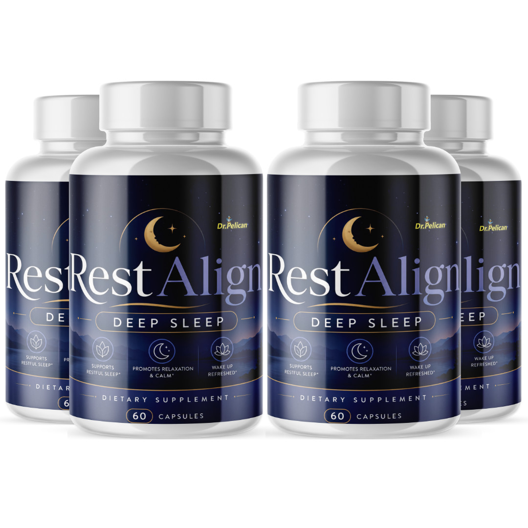 Rest Align- Sleep & Energy Support- 4 Bottles- 240 Capsules