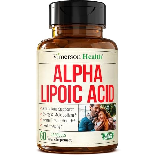 Alpha Lipoic Acid High Potency 650mg Ala Supplement Nerve Brain Health 600mg 60