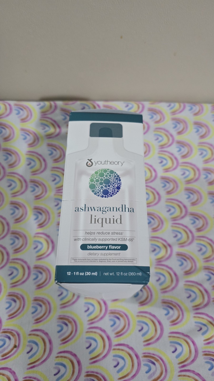 Youtheory – Ashwagandha Liquid Stress Relief Blueberry – 12 Packets