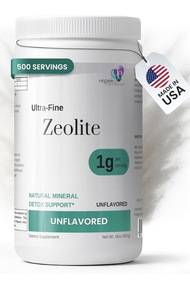 Organic Excellence Zeolite Clinoptilolite Powder Pure Micronized Mineral 500gram