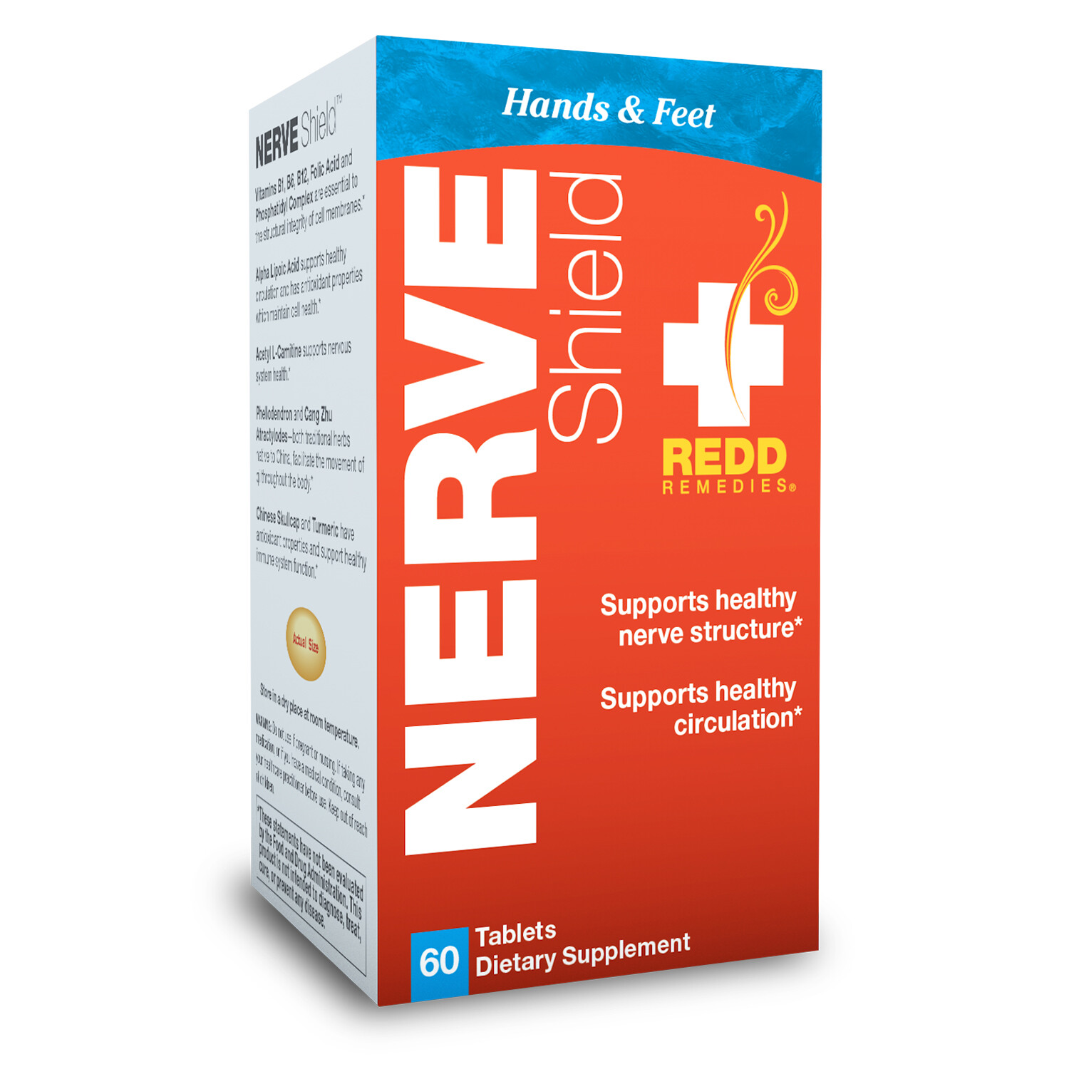 Redd Remedies Nerve Shield, Hands And Feet, 60 Tablets