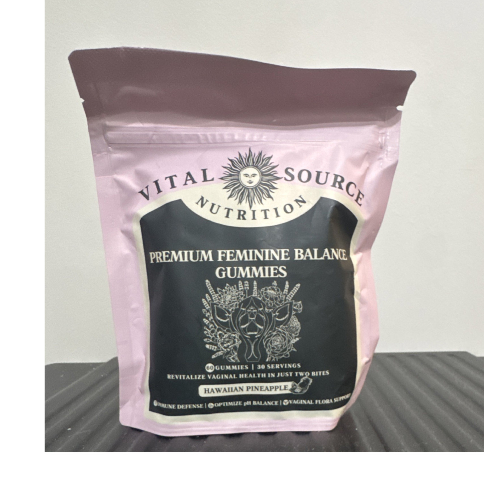 Vital Source Nutrition Feminine Balance Gummies Vegan Pineapple 60 Gummies