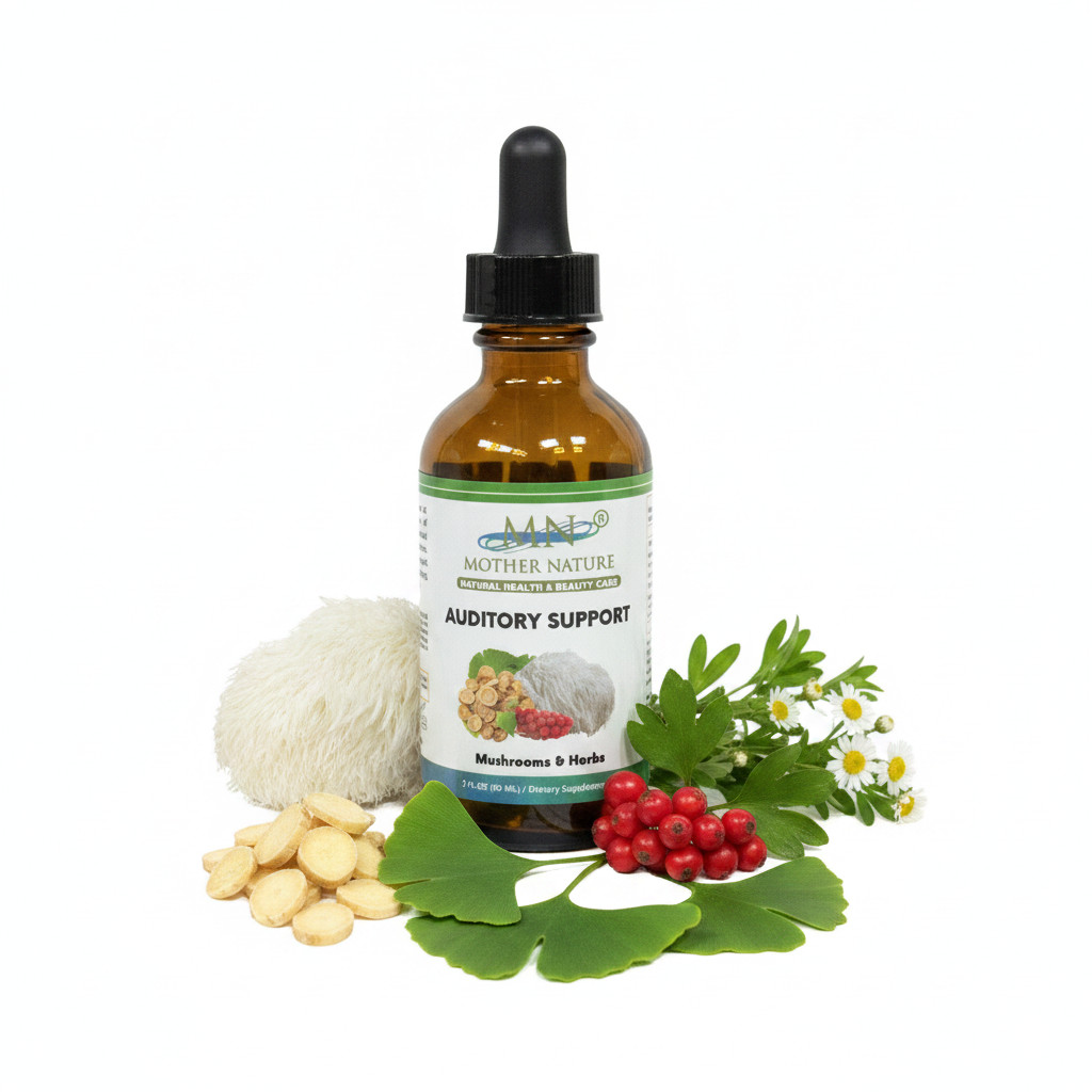 Organic Ear Health Supplement for Auditory Support Lion’s Mane Ginkgo Astragalus
