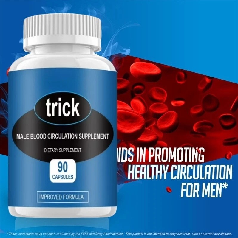 Men’s Circulation Support Supplement Blood Flow Vascular Health Formula Vitamin