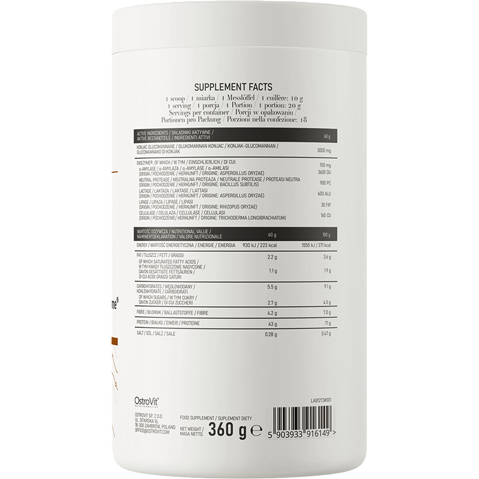BEAUTY BLEND FOR SHAPE 360 g – promotes weight loss – high protein- sugar free