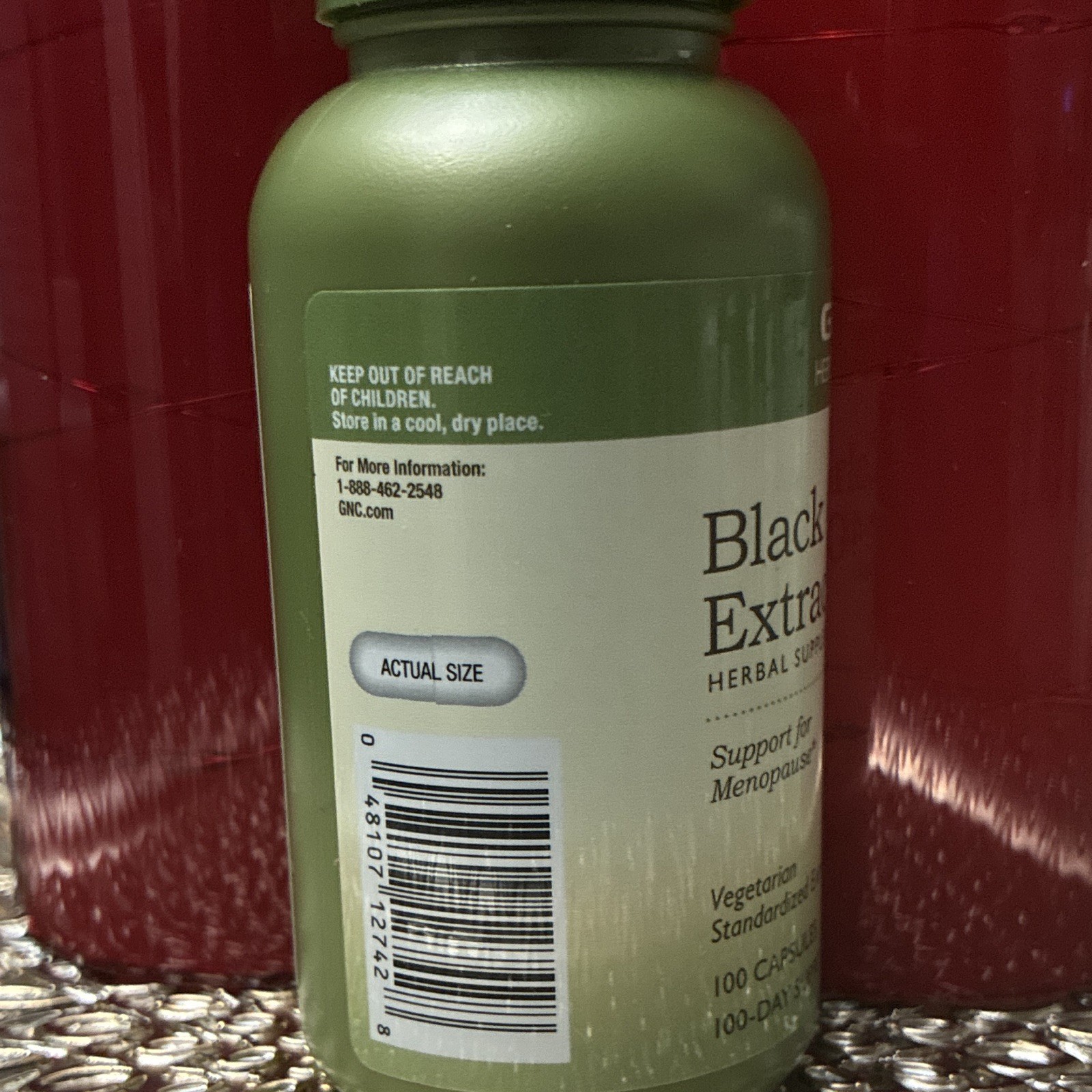 GNC Herbal Plus Black Cohosh Extract 40mg Menopause Support 100 Veg Capsules