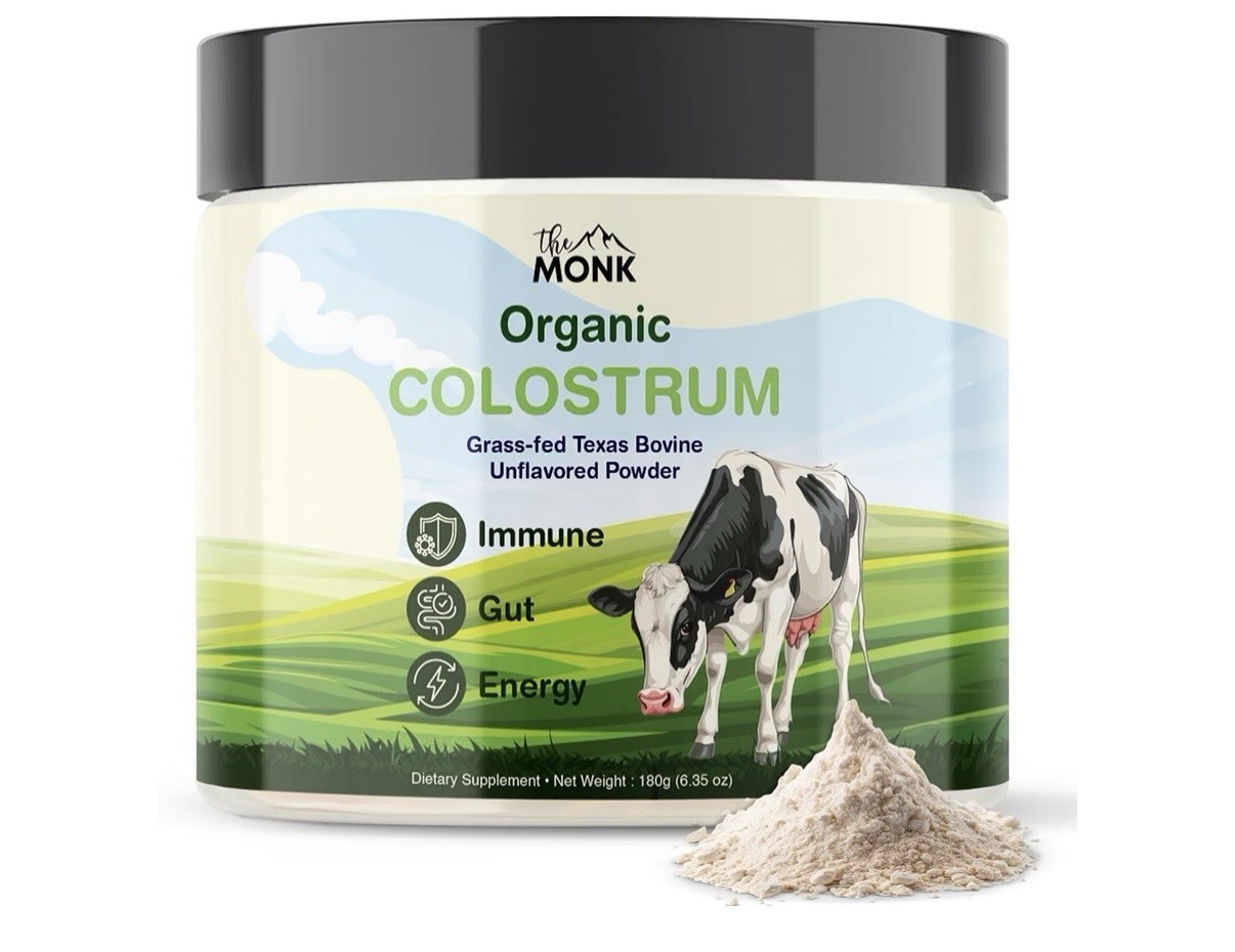 Colostrum the MONK Organic Grass-Fed Unflavored Powder Immune Support 180g