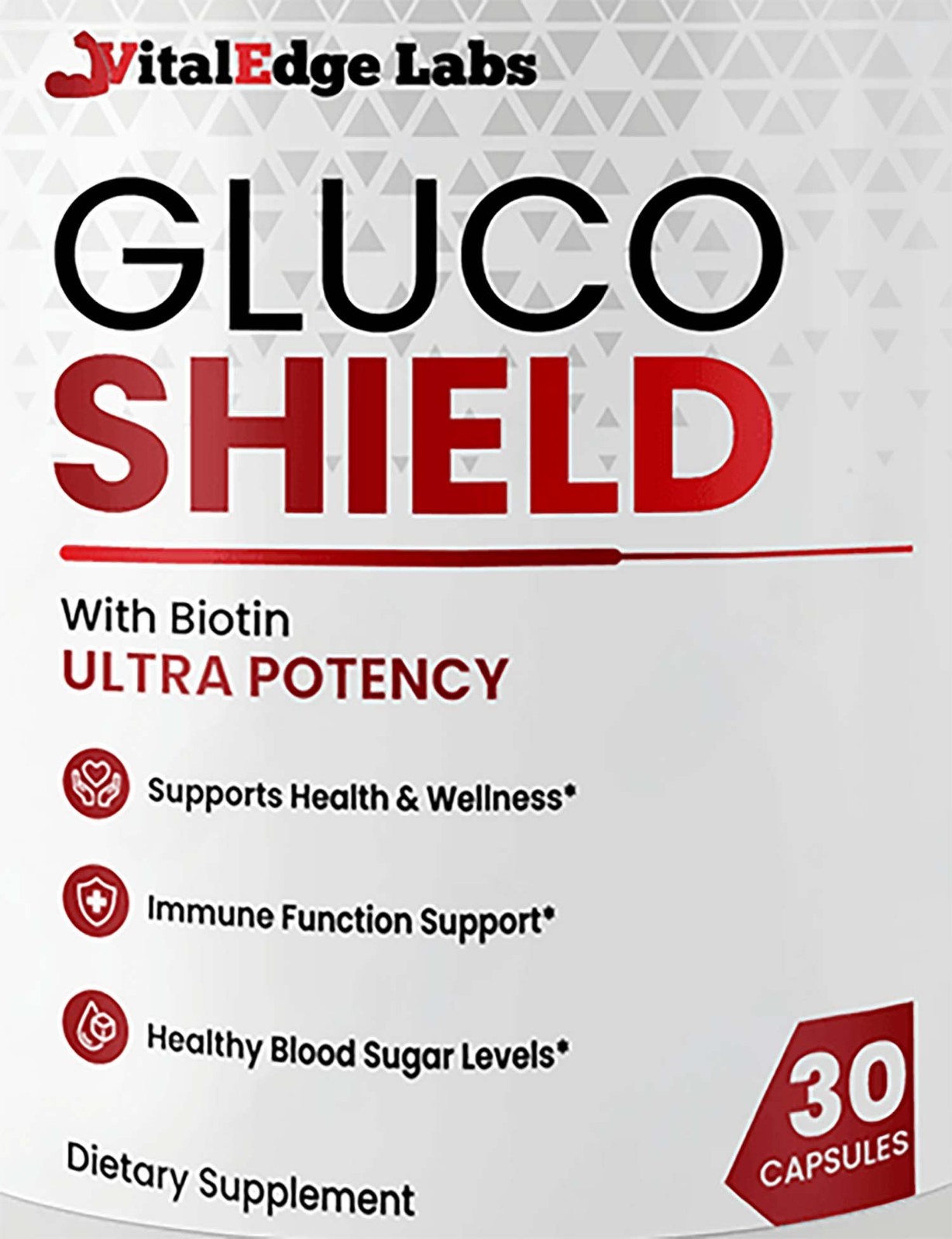 Gluco Shield Blood Health Support 30 Capsules VitalEdge Labs GlucoShield
