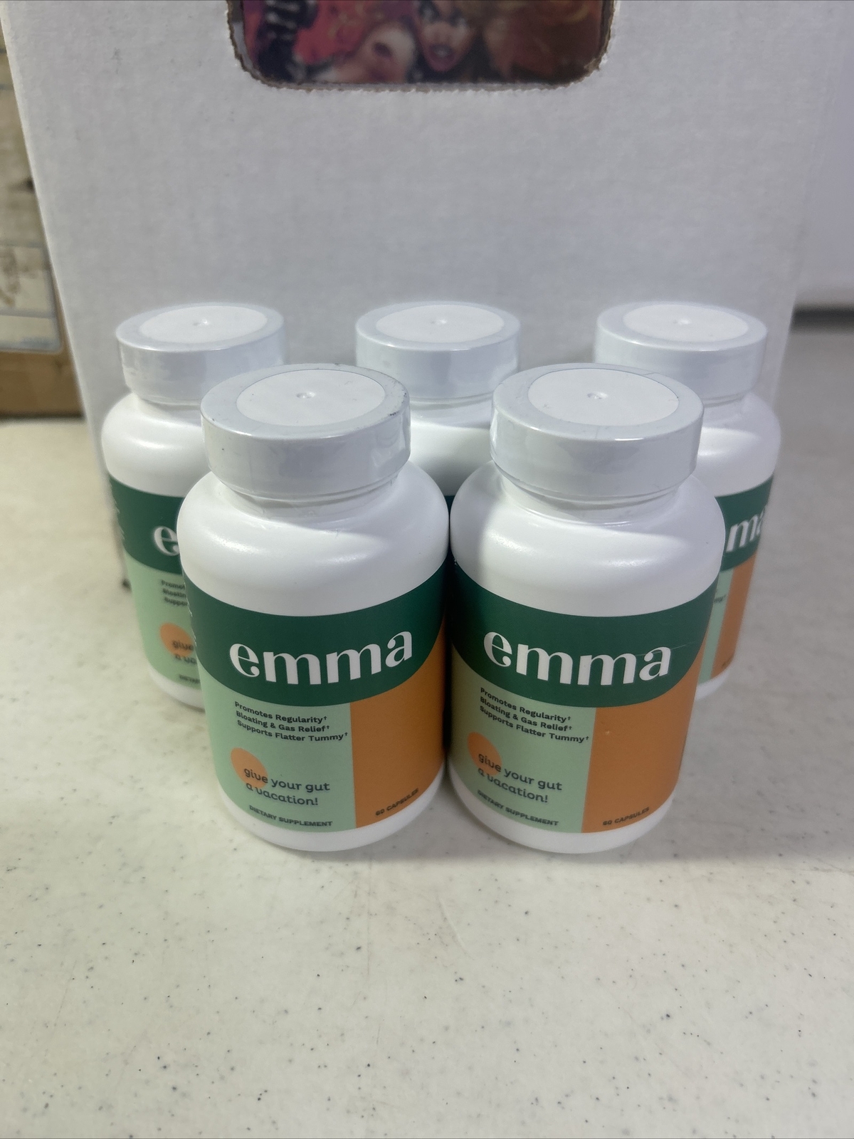 Emma Relief Supplement Konsciens Keto for Gut Bloating 60 Capsules (Pack of 5)