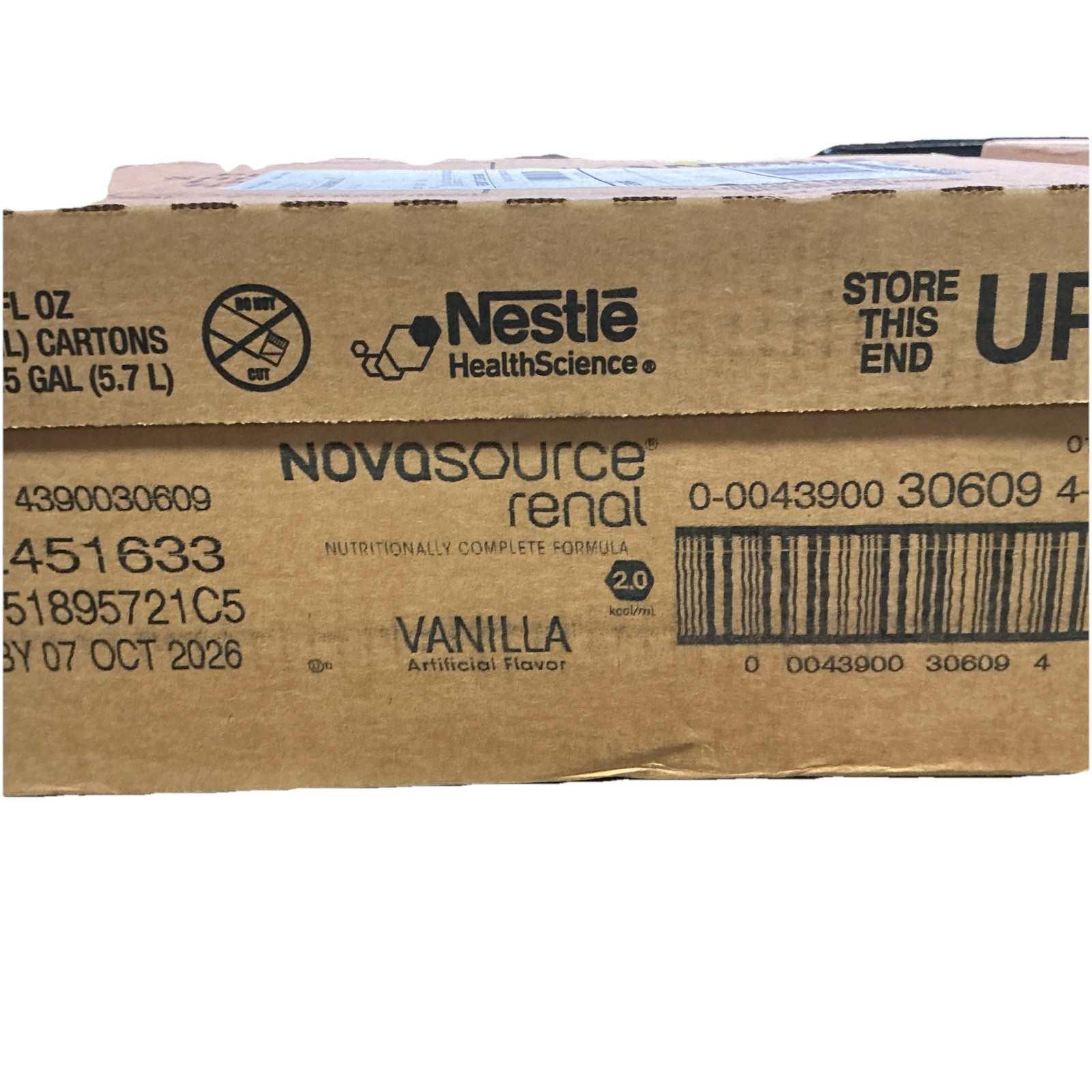 Case of 24 Nestle Vanilla Flavor Novasource Renal Formula | 8 oz Cartons