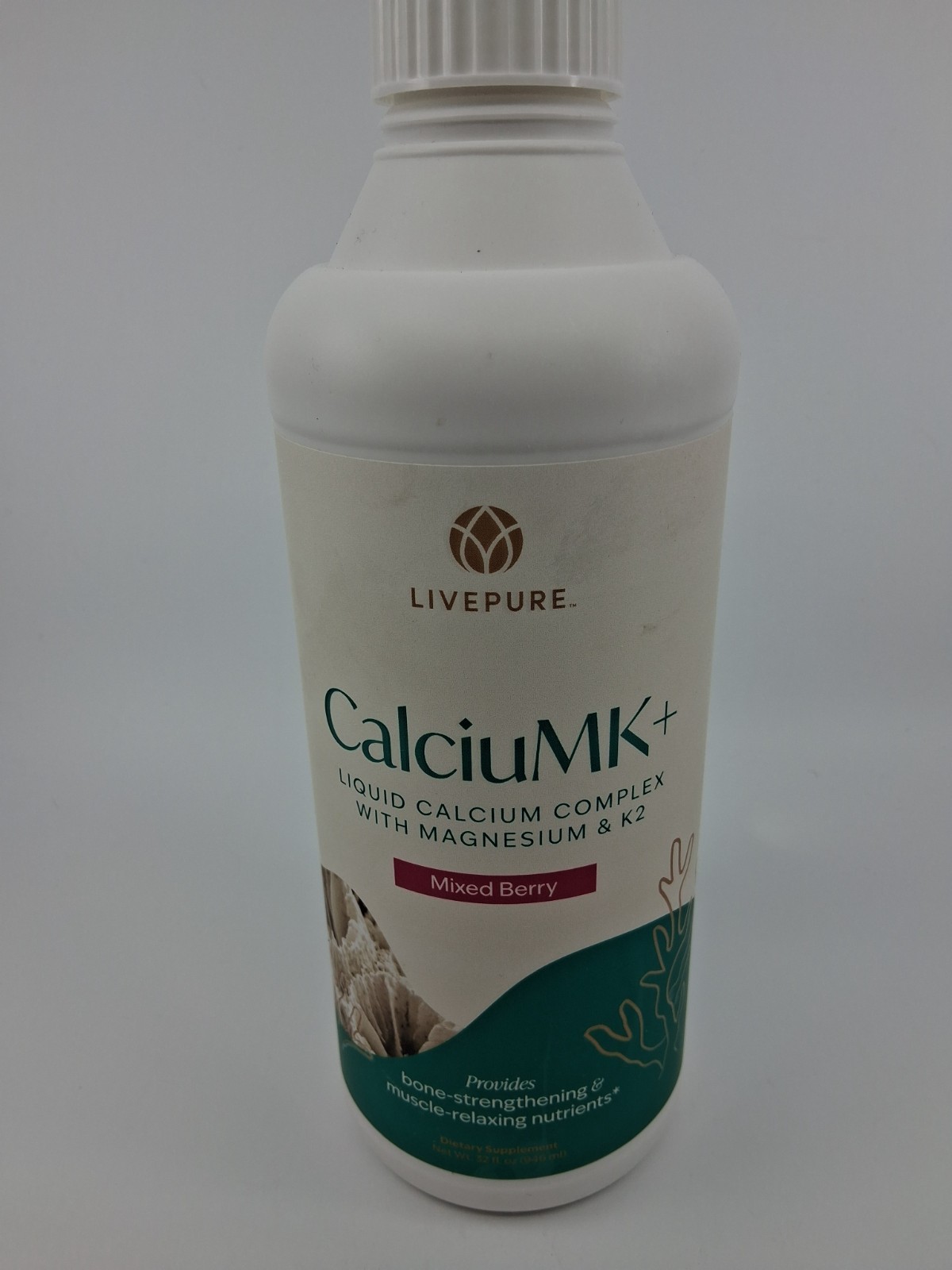 LivePURE CalciuMK+ – Mixed Berry, 32 fl oz / 946 ml, EXP 6/2027 SEALED