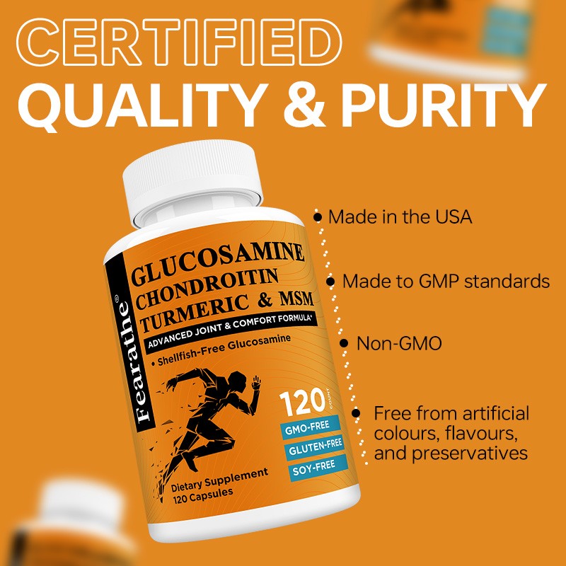 Glucosamin-Chondroitin-Kurkuma- und MSM-Kapseln – Halten Sie die Gelenke gesund